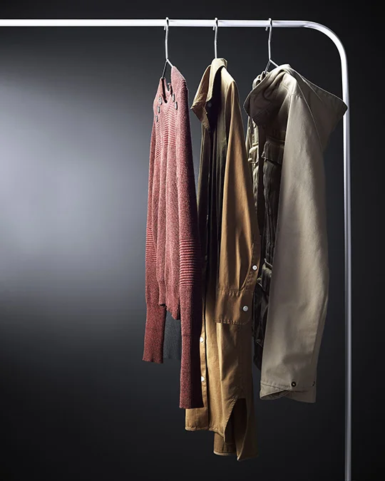 Savannah.styling.hanging_clothes.brown.mustard.khaki.jpg