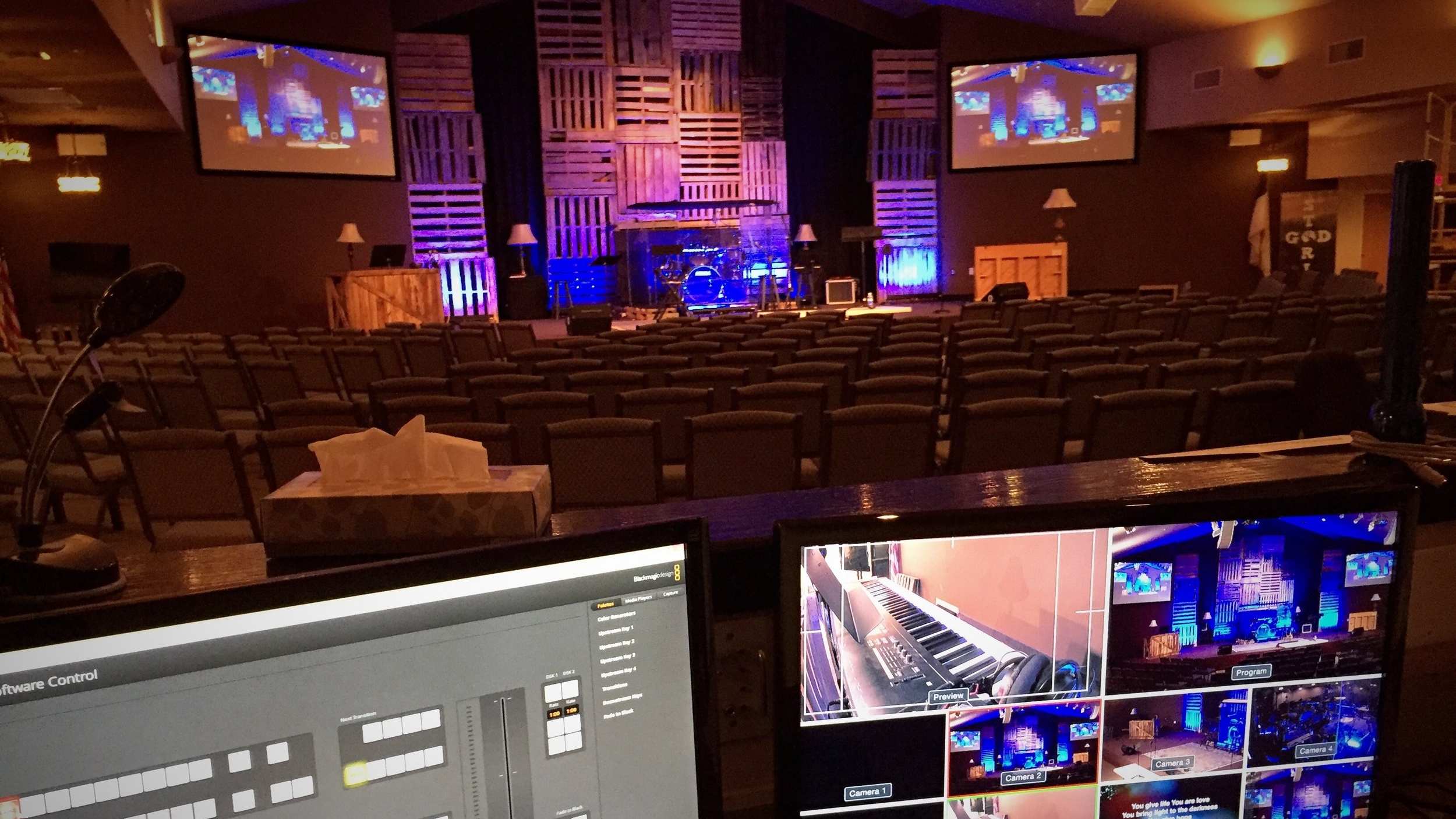 Shiloh Community Church - Phoenix, AZ ( BMD ATEM 1M/E Switcher, Studio 4K Camera, Studio Micro Cameras, Marshall CV502 Cameras)