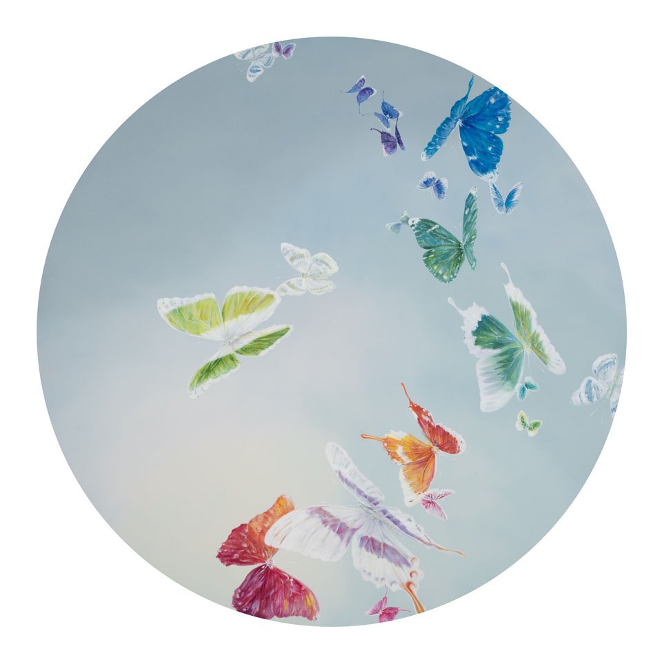   Up and Away  36” x 36”, oil on cotton over panel 2026. 