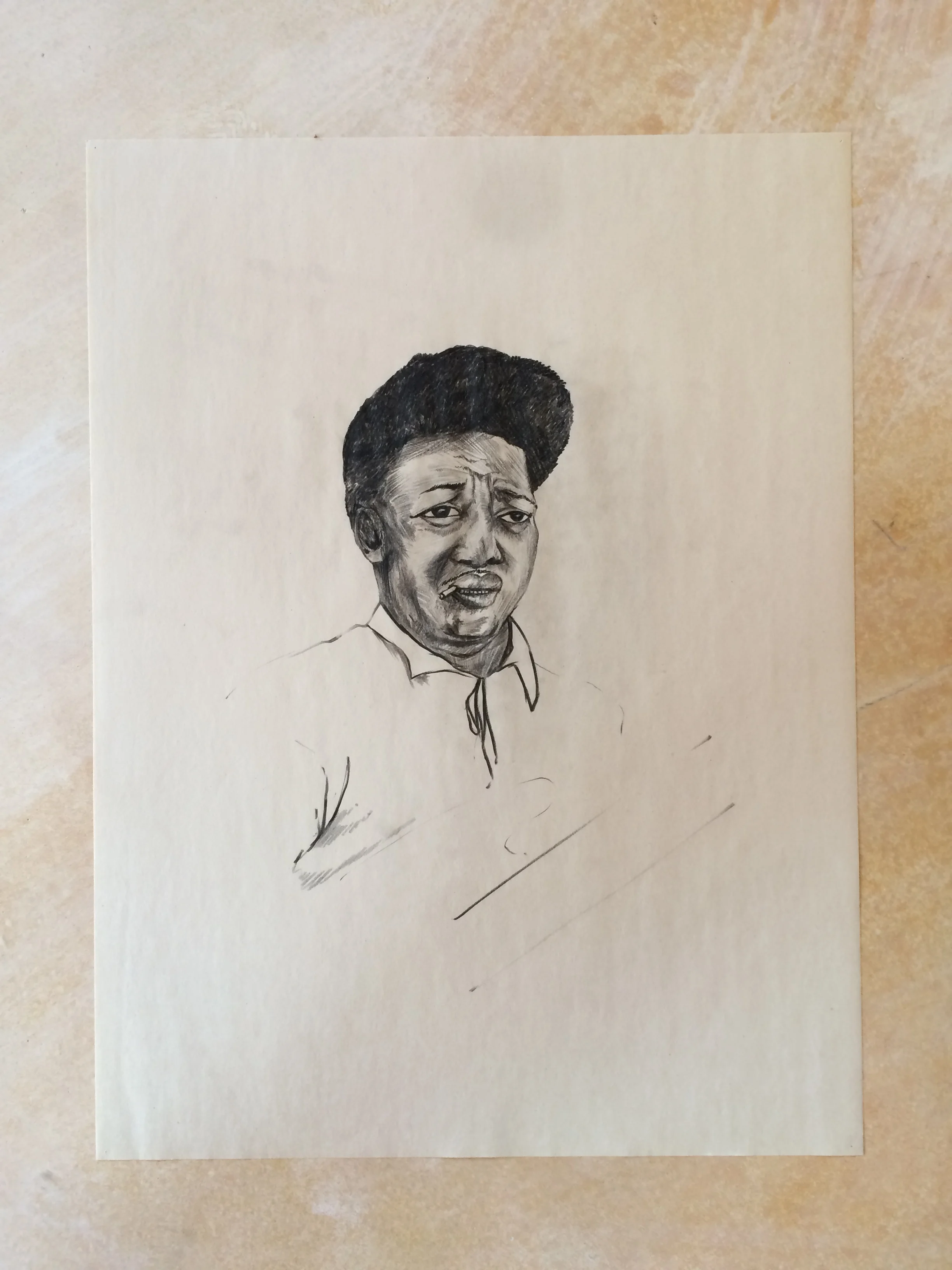  pencil on newsprint  18 x 24 inches 