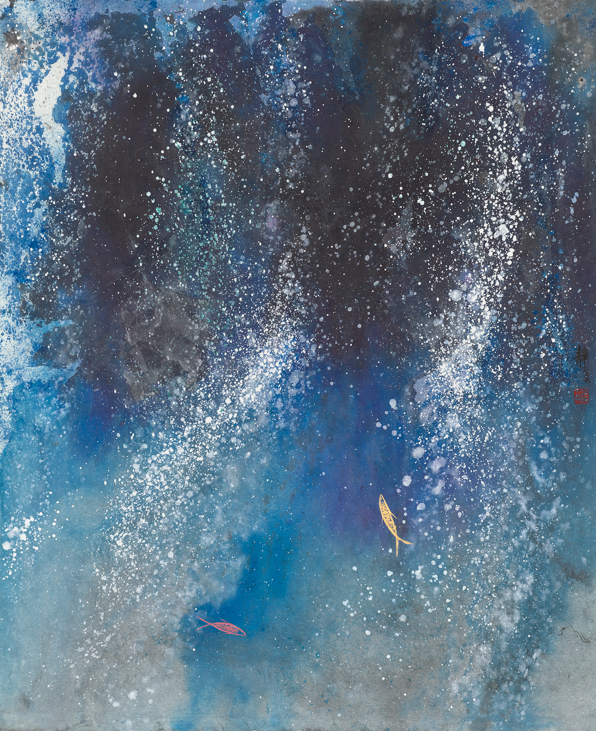 江心靜 / 水鋼琴 2 / 2016 / 76x63cm / 彩墨紙本