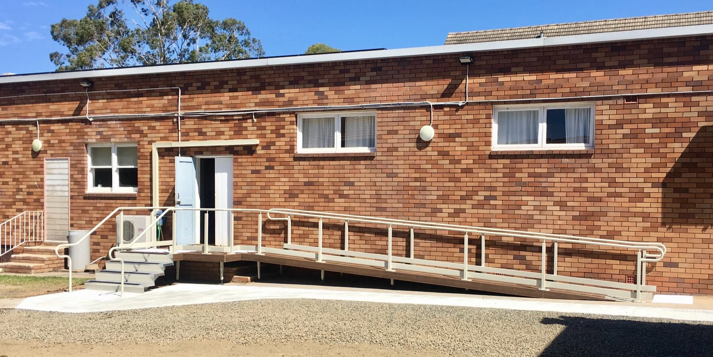 Our new all-abilities access ramp for the Fairfield hall