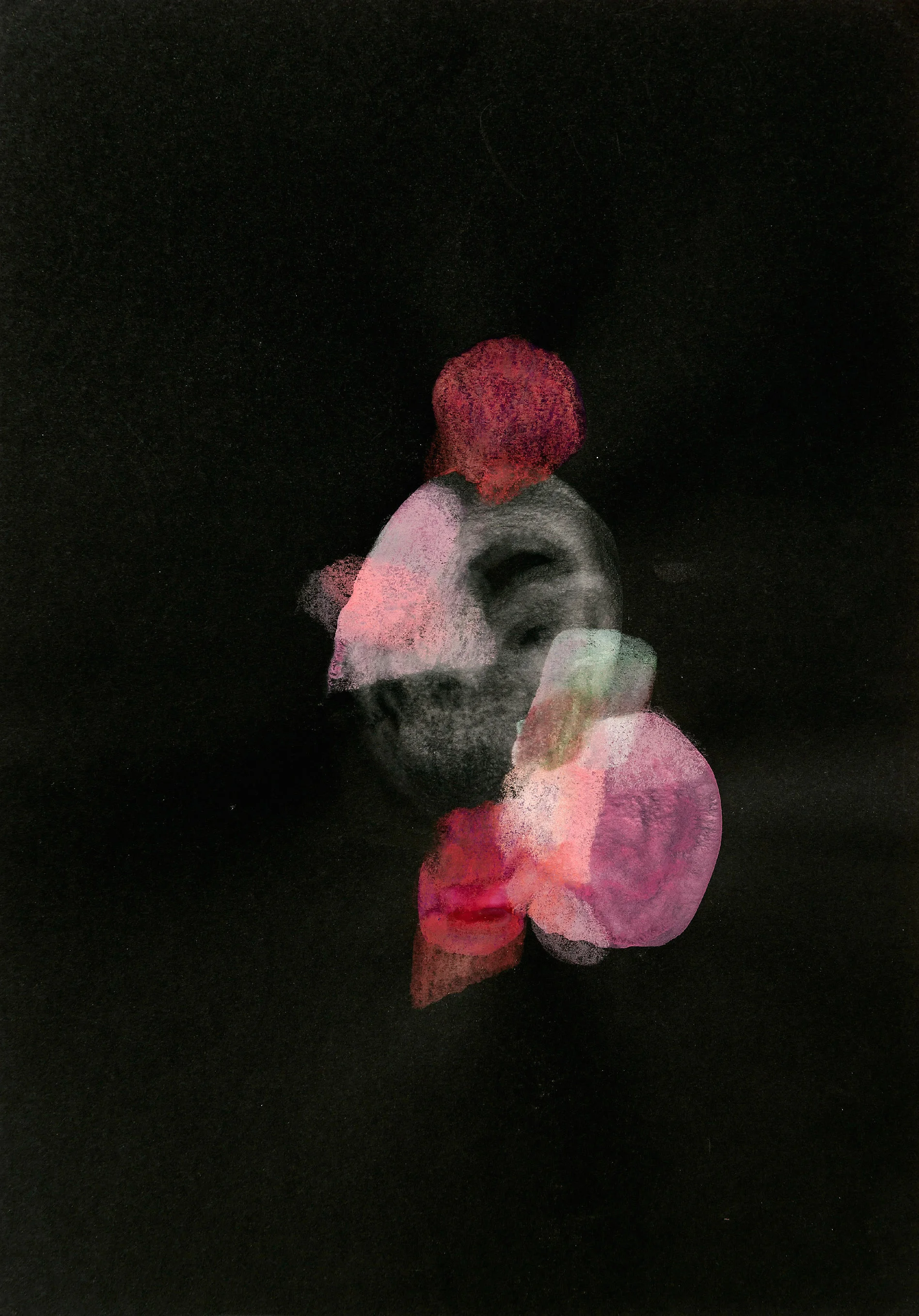*SOLD* Part of 'The Jazz Years' (Colour) Series 2017, A3, Gouache and colour pencil on paper