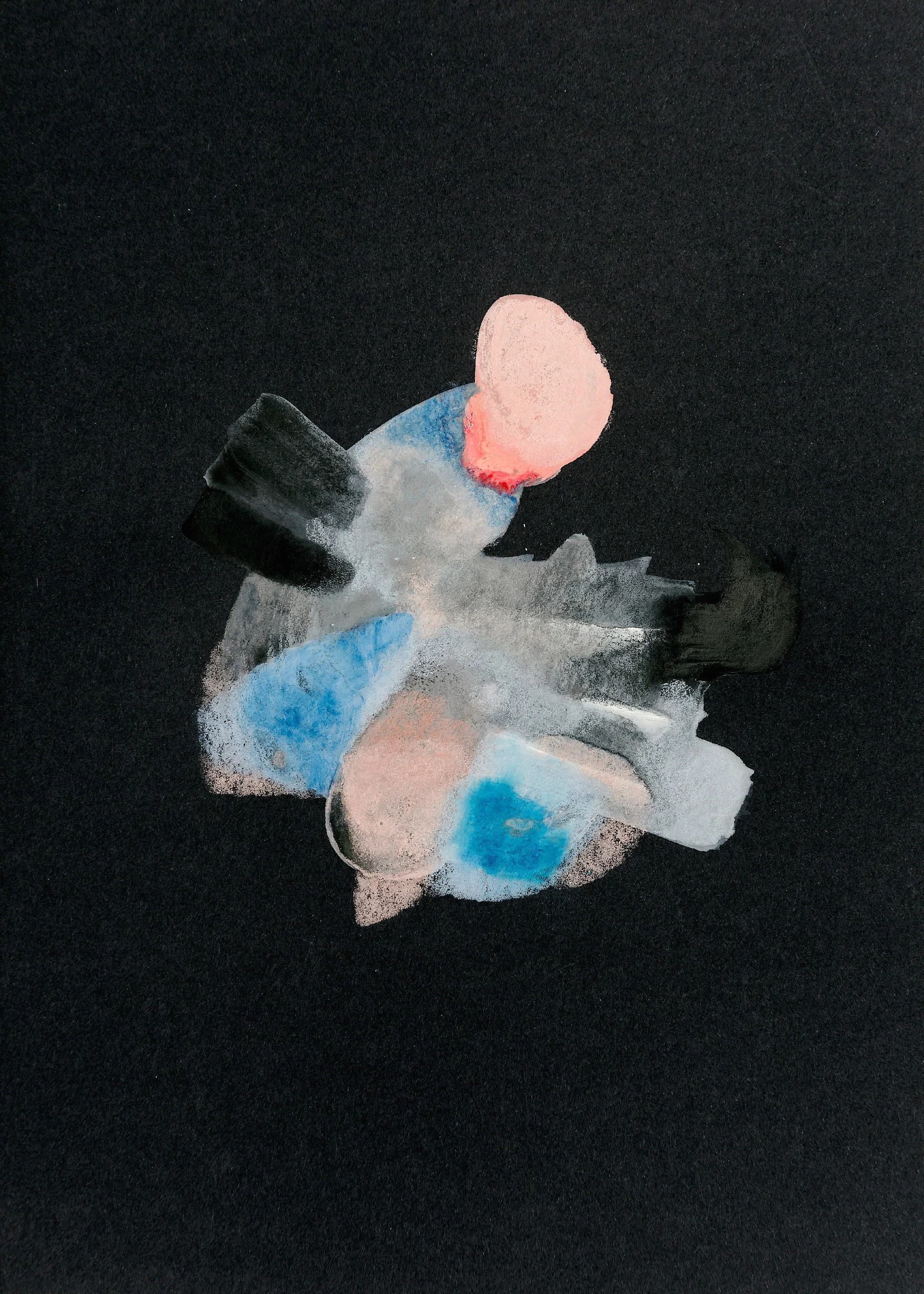 *SOLD* Part of 'The Jazz Years' (Colour) Series 2017, A4, Gouache and colour pencil on paper