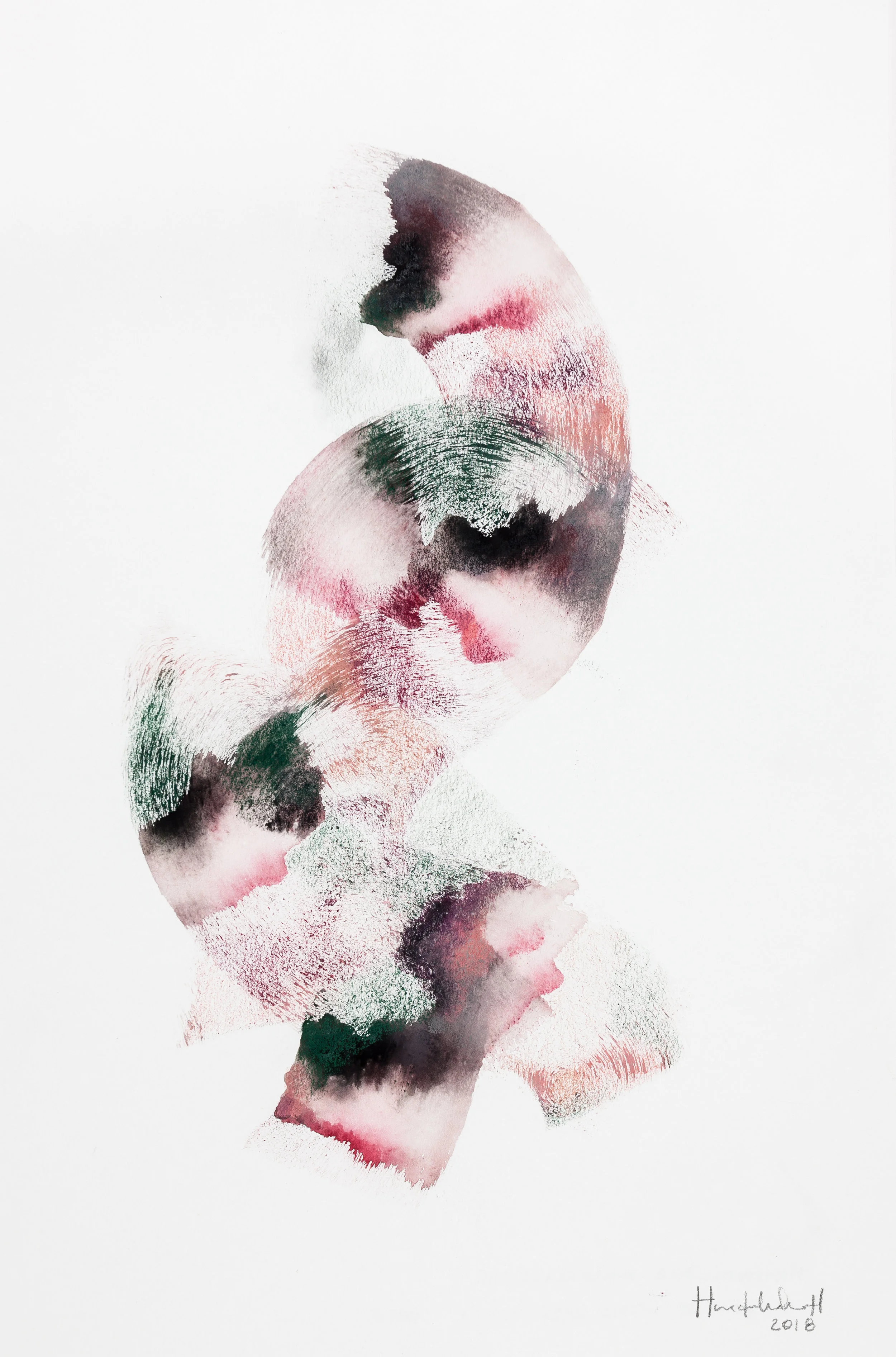 *SOLD* Part of 'The Jazz Years' (Colour) Series 2018, 25.5 cm x 38 cm, Gouache and colour pencil on paper