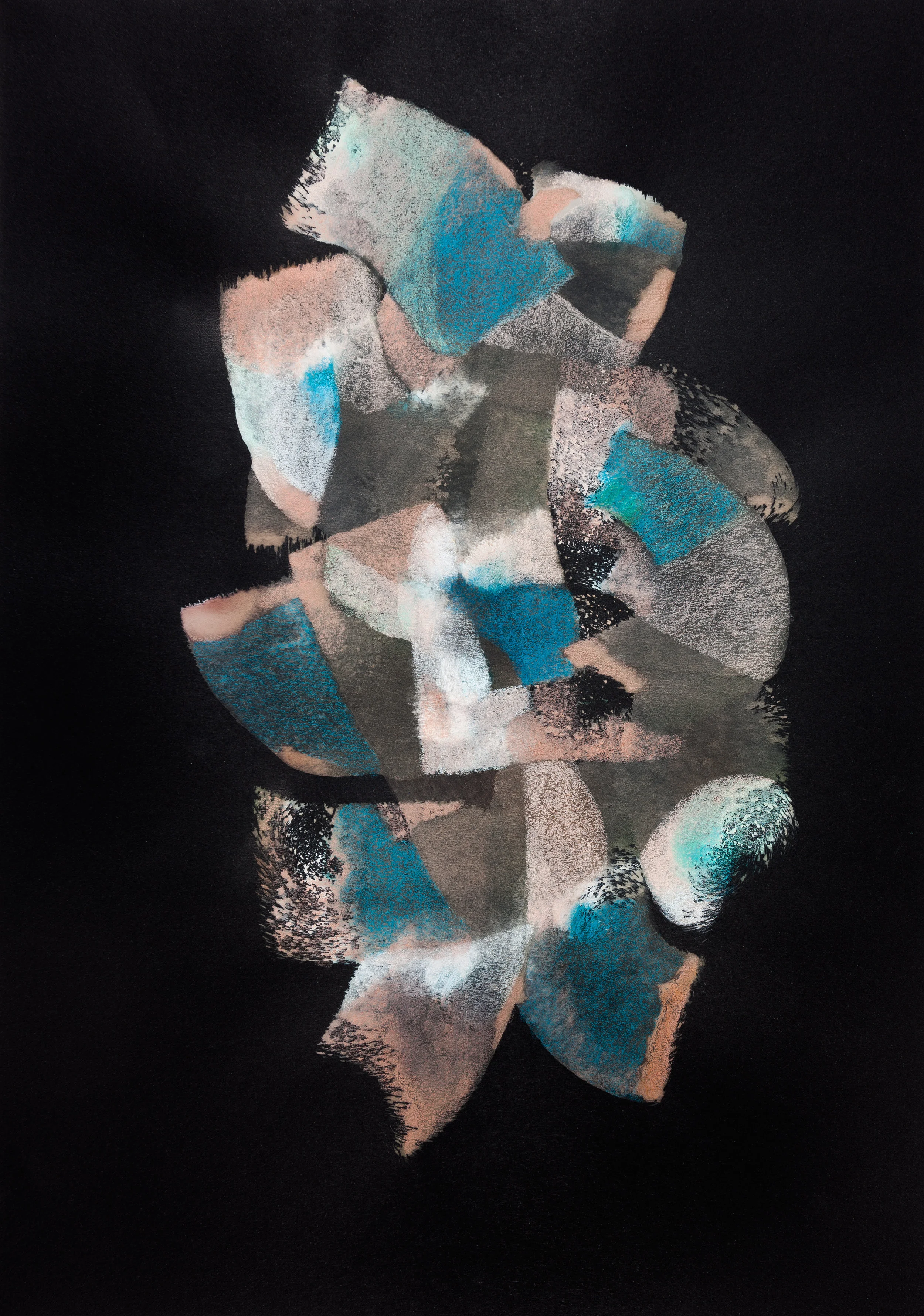 Part of 'The Jazz Years' (Colour) Series 2018, A3, Gouache and colour pencil on paper