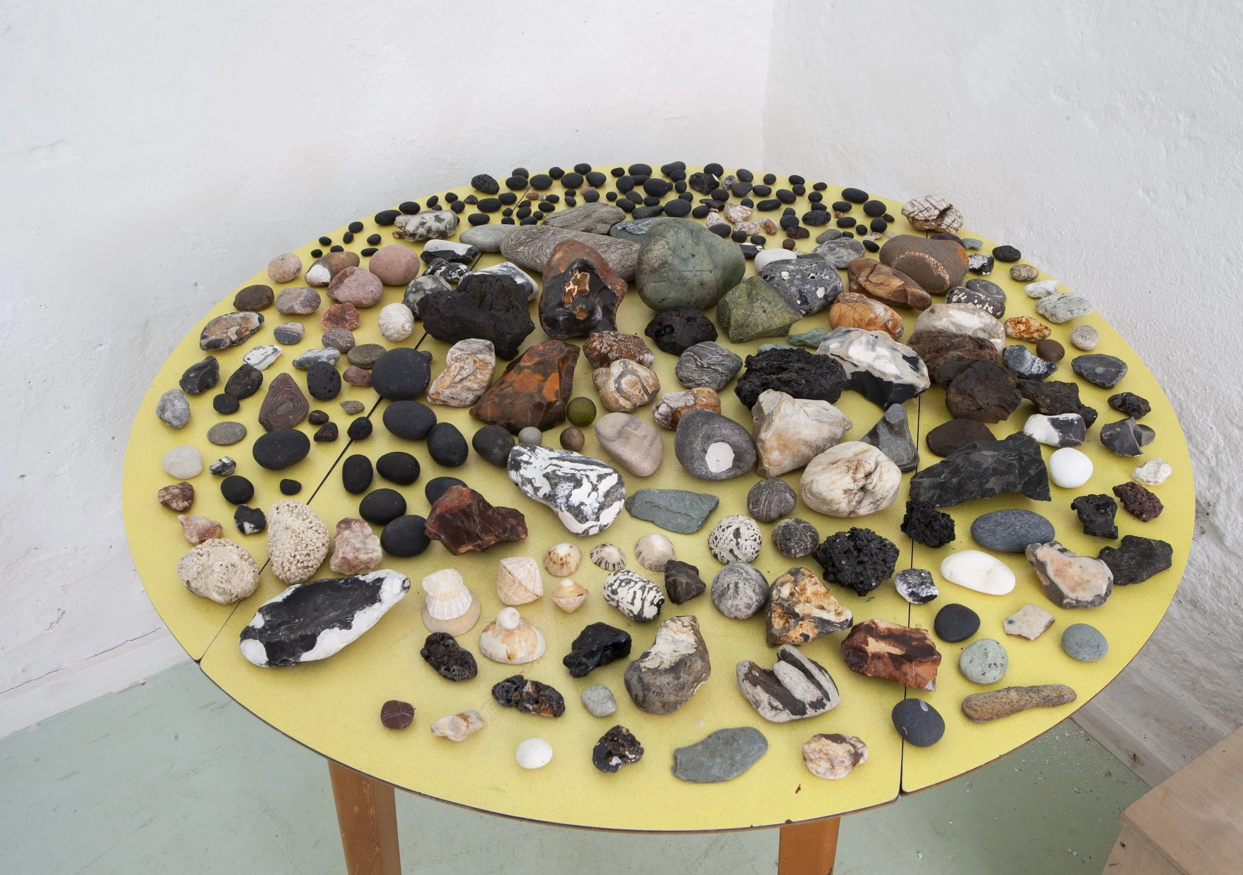 We bring it with us, 2025, Hrafnhildur Halldórsdóttir & Una H. Colquhoun, Installation Table and found objects