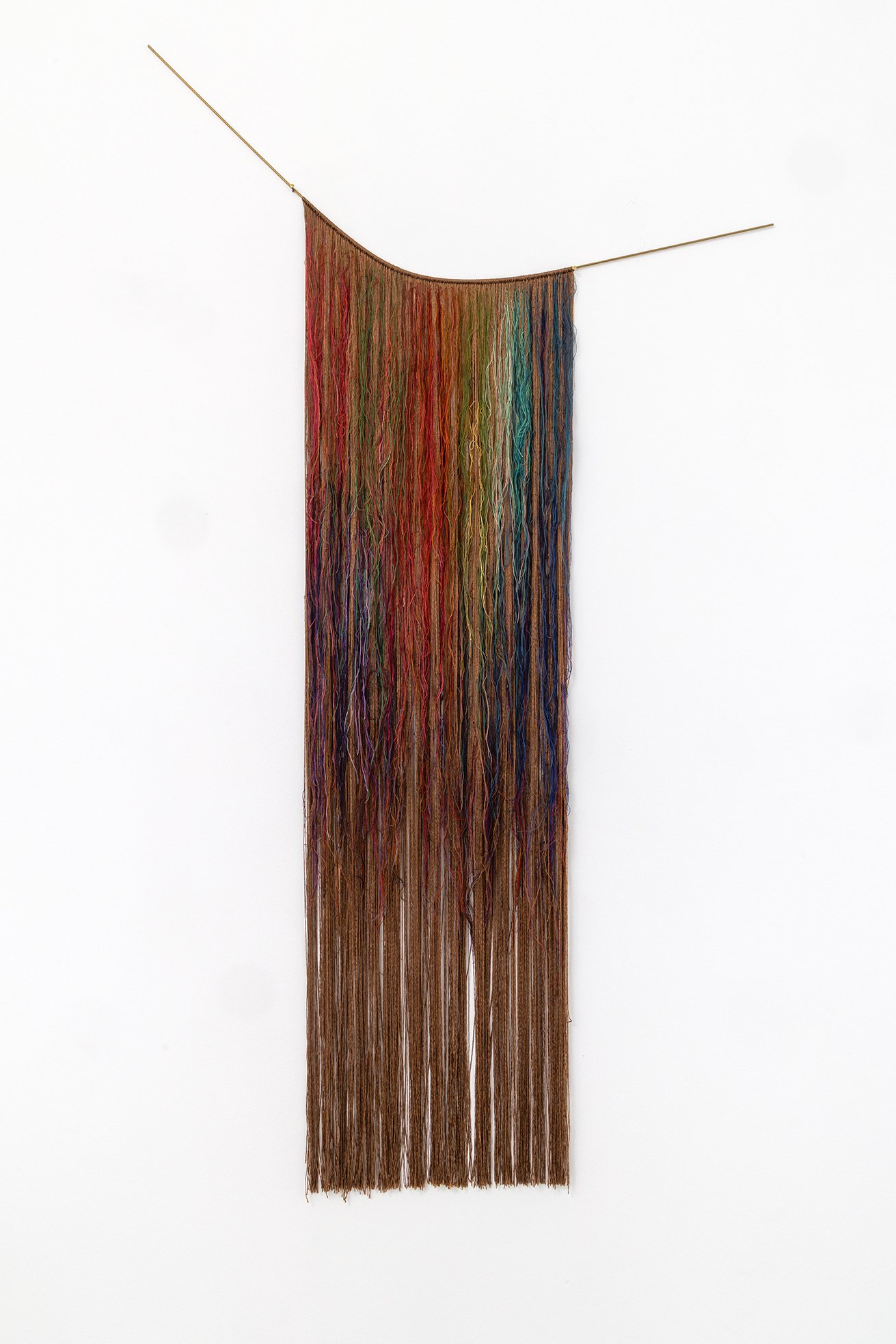 The mountains and everything else   2024    Nylon yarn, brass, wool