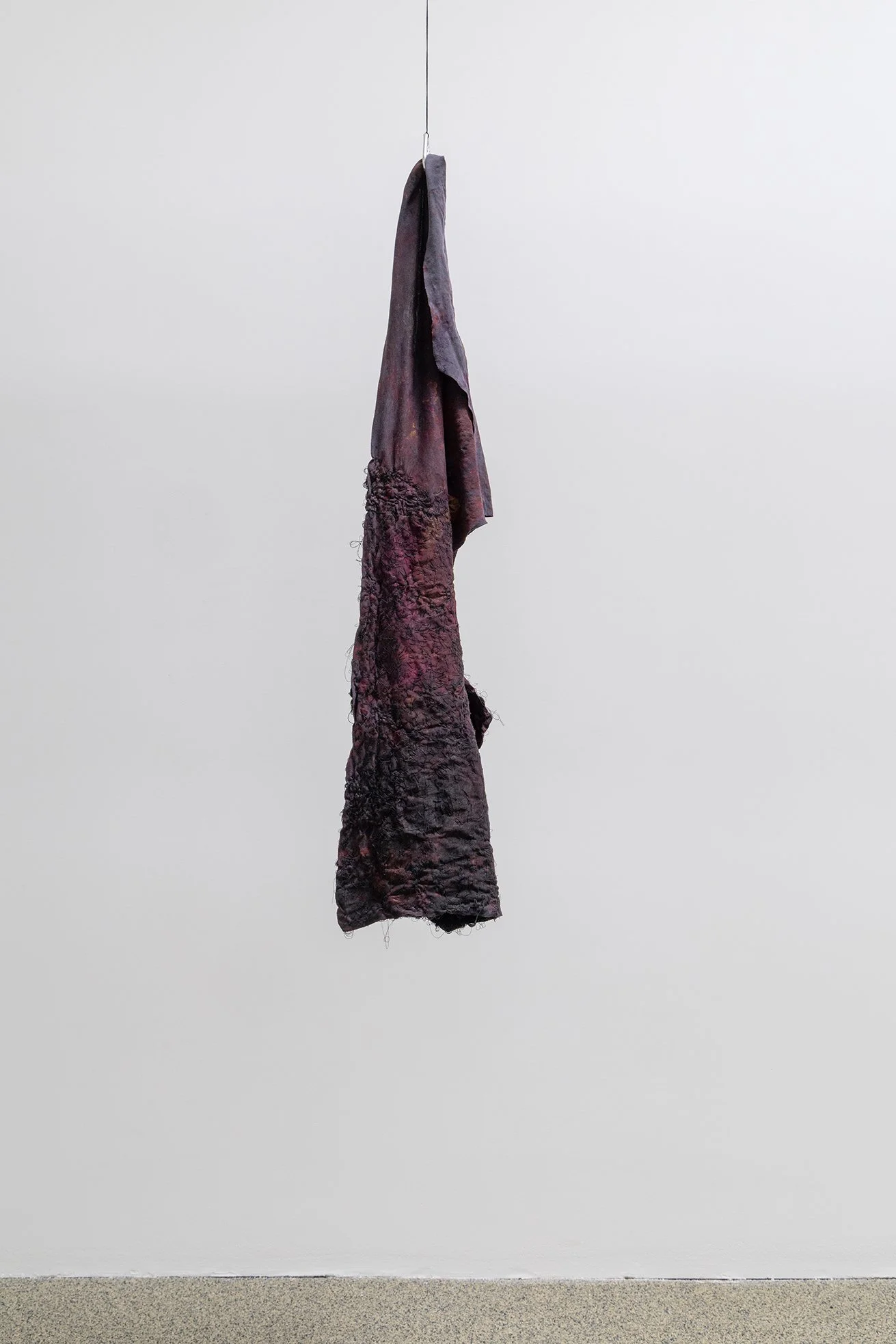 Yfirborð/Undirstaða (Surface/Foundation) 2026  Acrylic, recycled t-shirt,  polyester thread