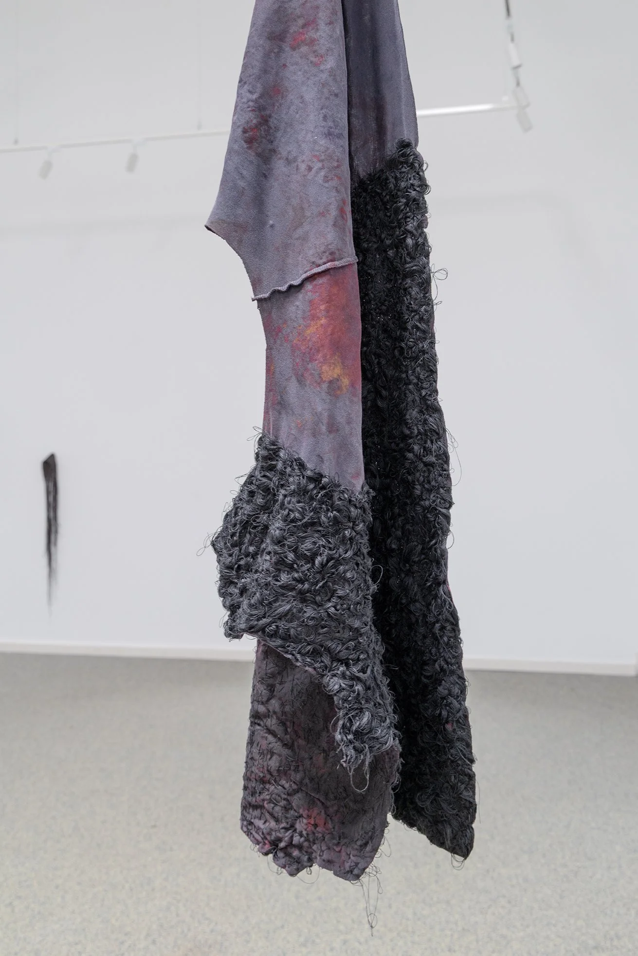 Yfirborð/Undirstaða (Surface/Foundation) 2026  Acrylic, recycled t-shirt,  polyester thread