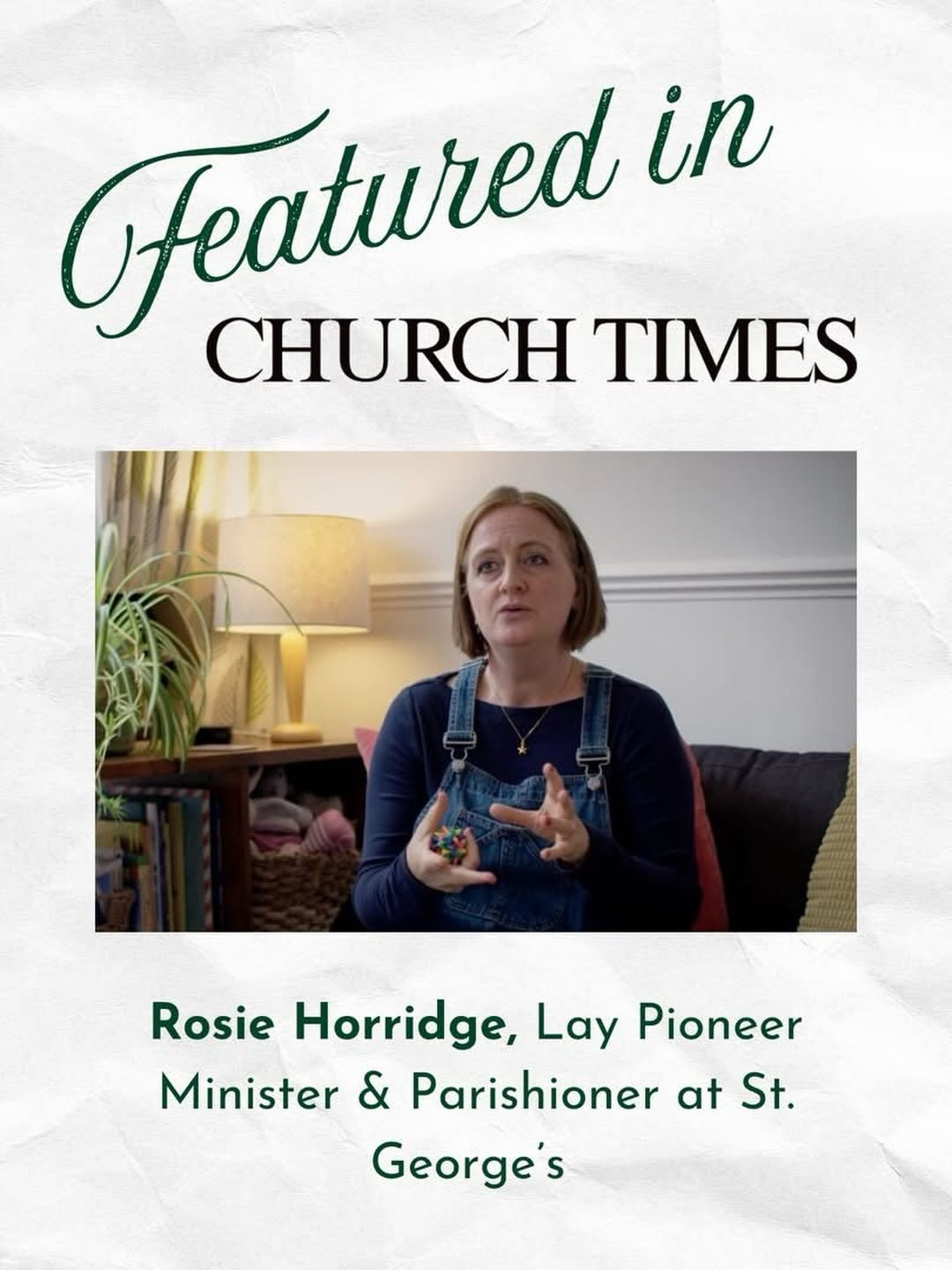 We&rsquo;re thrilled to share that one of our own parishioners has been featured in Church Times!

The article explores the spiritual dimensions of pregnancy, birth, and motherhood, and it&rsquo;s wonderful to see voices from our St George&rsquo;s co