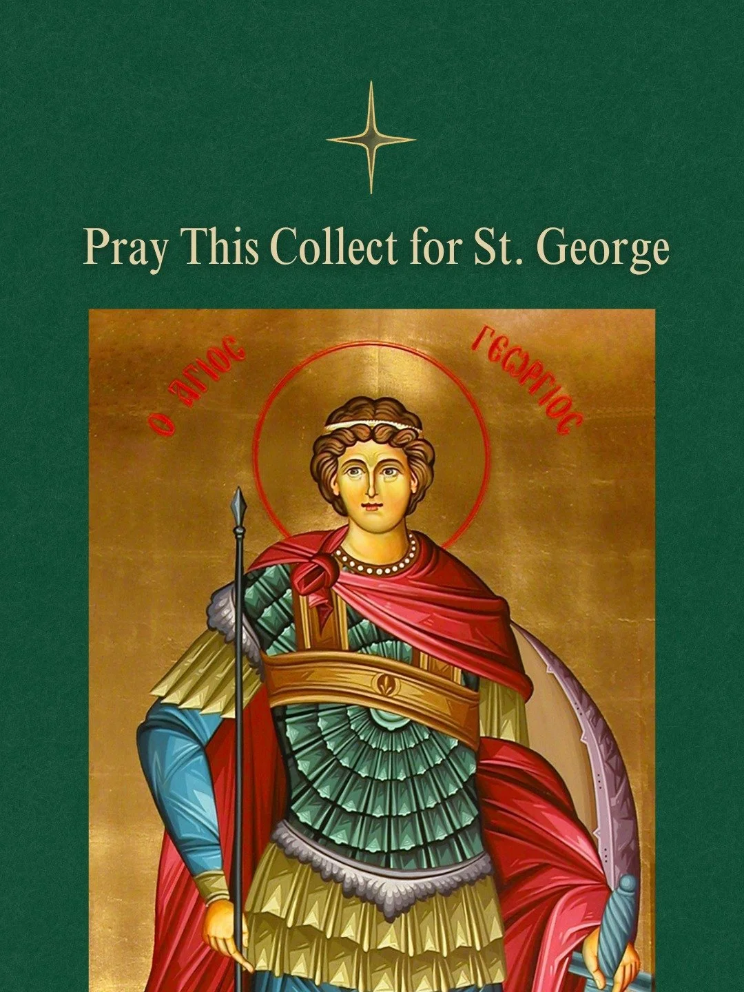 Today we celebrate the Feast of St. George.

He is honoured across the Middle East, Europe, and far beyond for his courage, faithfulness, and refusal to accept injustice.

The later legend of St George and the dragon speaks to our struggle against ev