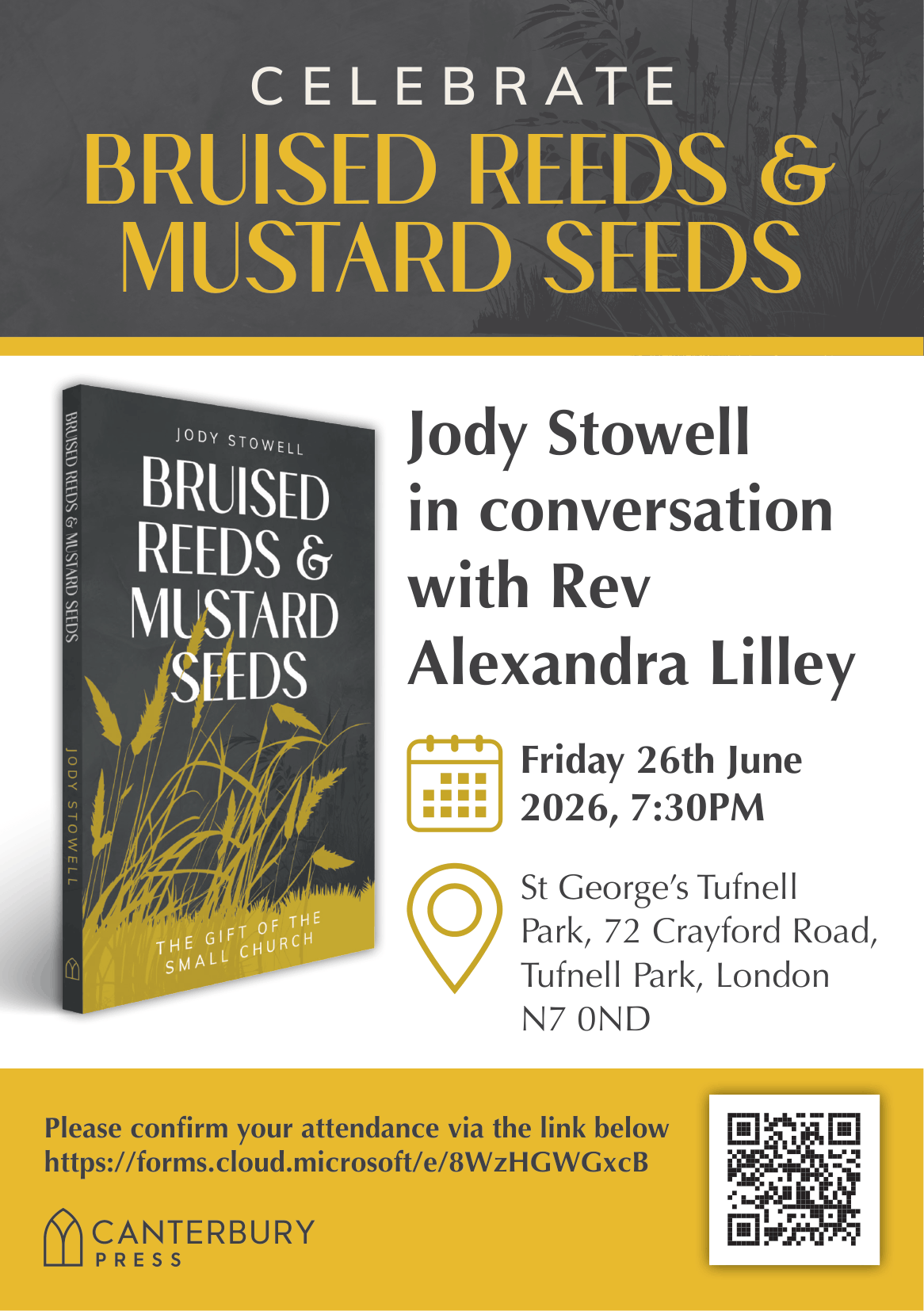 Celebrate Bruised Reeds &amp; Mustard Seeds – An Evening at St George’s
