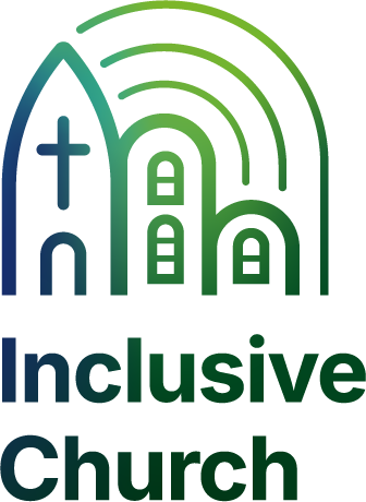 A photo of the Inclusive Church logo with ombre colours.