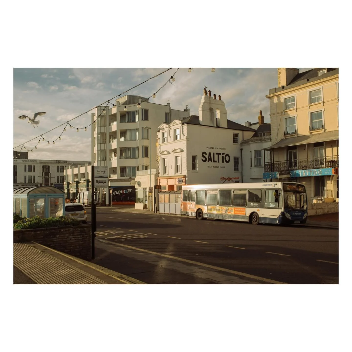 Golden hour in #worthing yesterday. On a shoot recce with my oldest , cheapest and favourite 35mm lens, the nikkor 35mm f2 af-d . It&rsquo;s super sharp and compact and has served me well on my #nikond750 and #nikond850 and #nikonz9 . The light was s