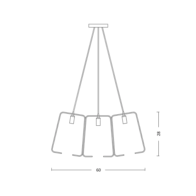 Fab Chandelier specifications drawing by Lozi