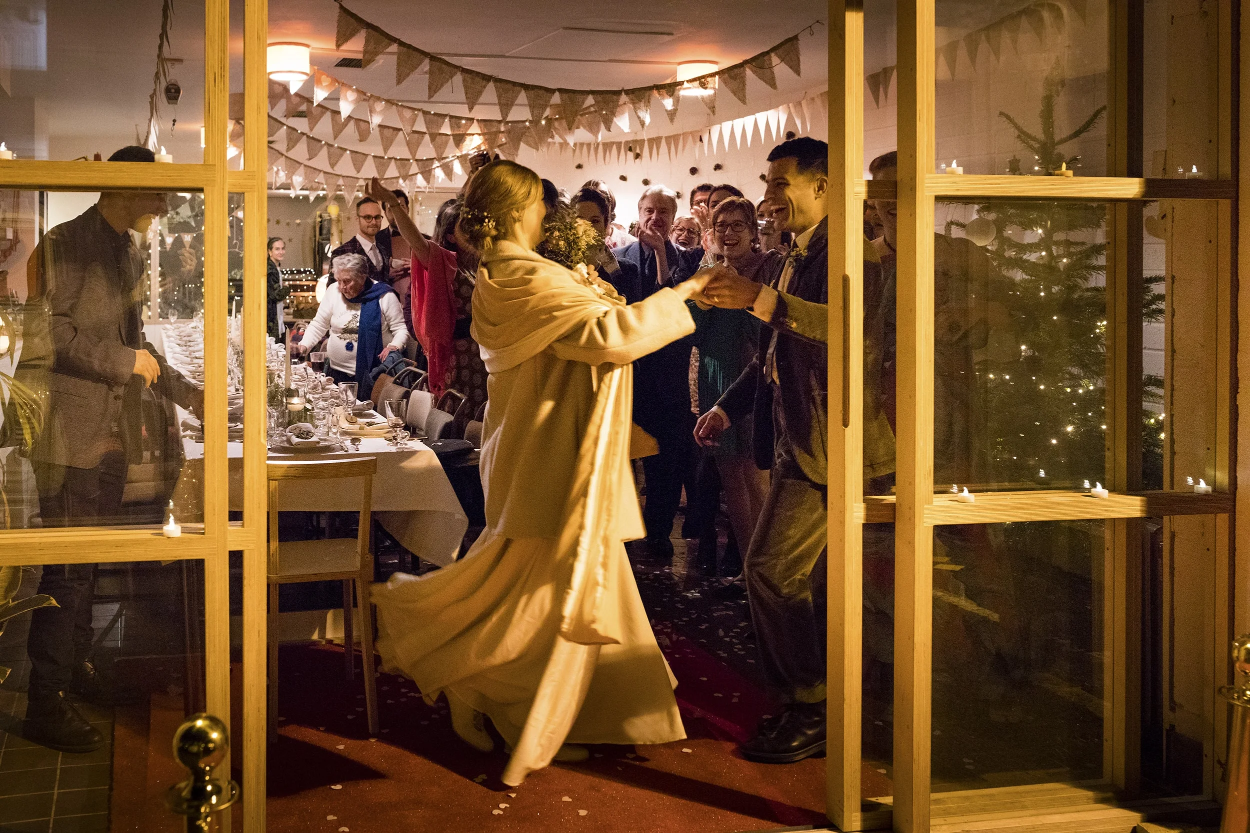 The bride and groom's arrival! Photo: Magnus Arrevad