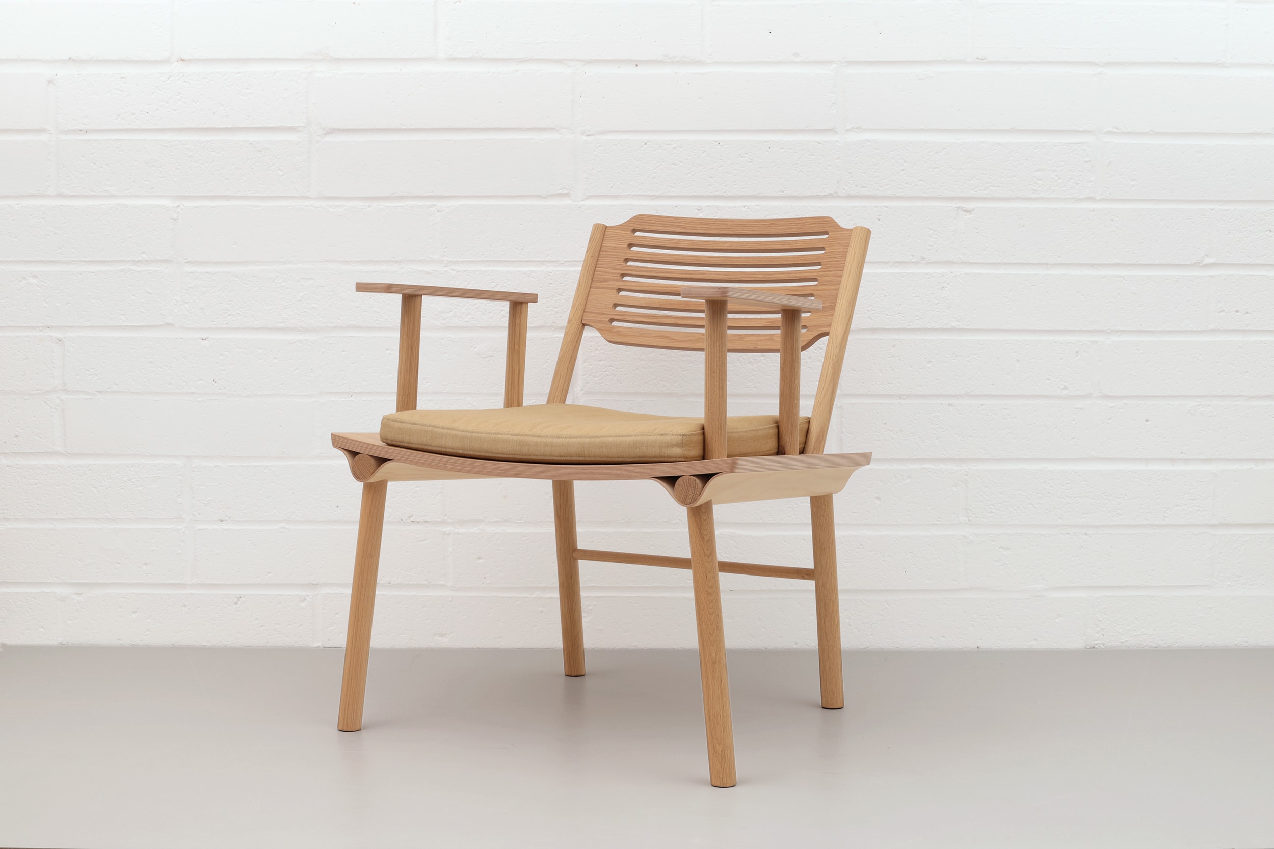Lozi's lounge armchair, the Rio Chair, made from curved plywood