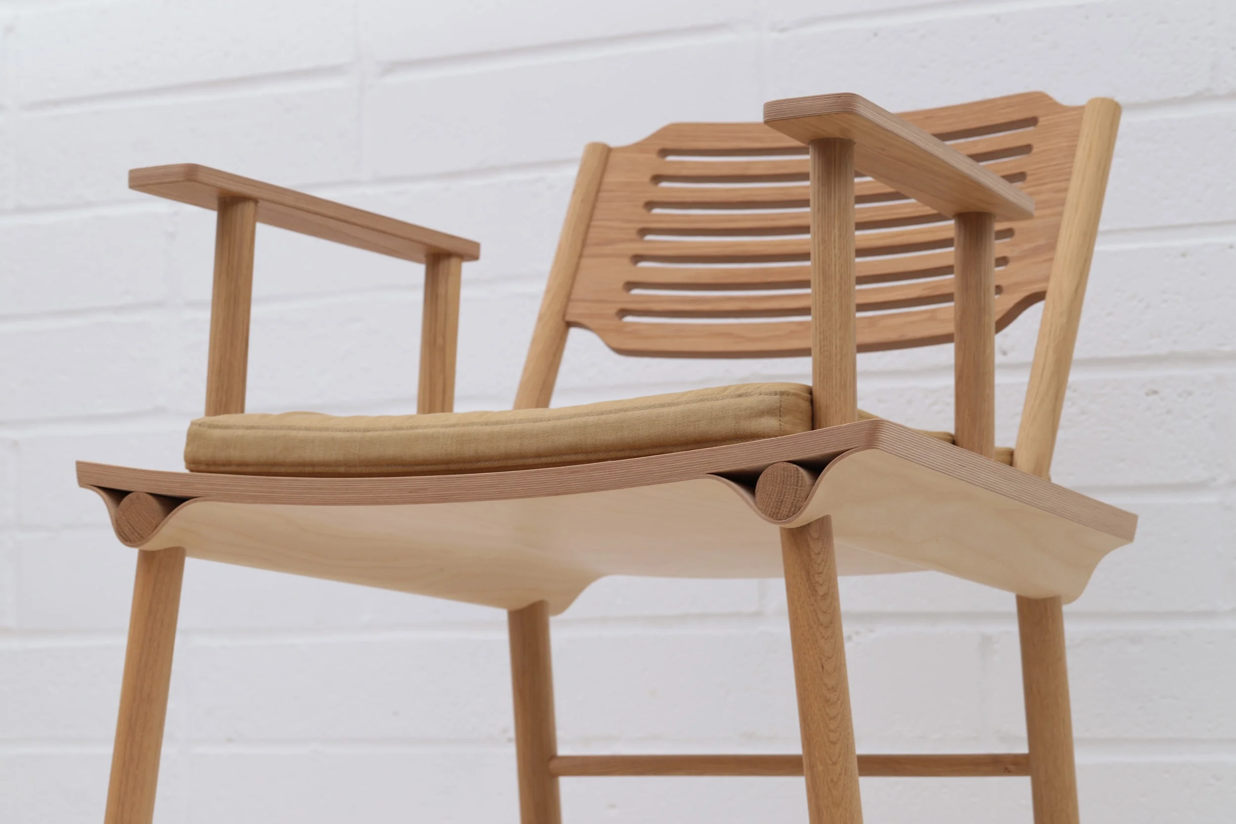 Lozi's lounge armchair, the Rio Chair, made from curved plywood