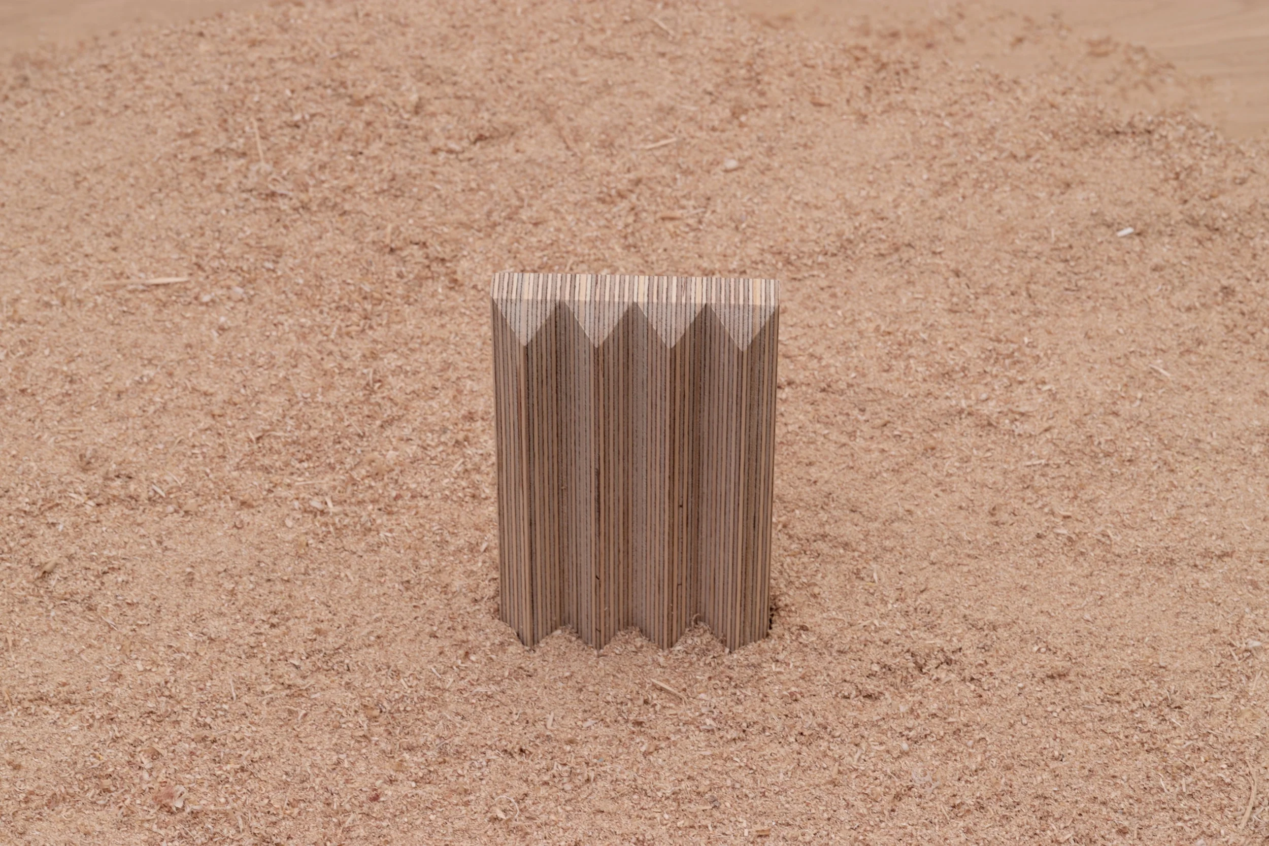The plywood pen holder from Lozi's £9.99 Collection made from waste materials