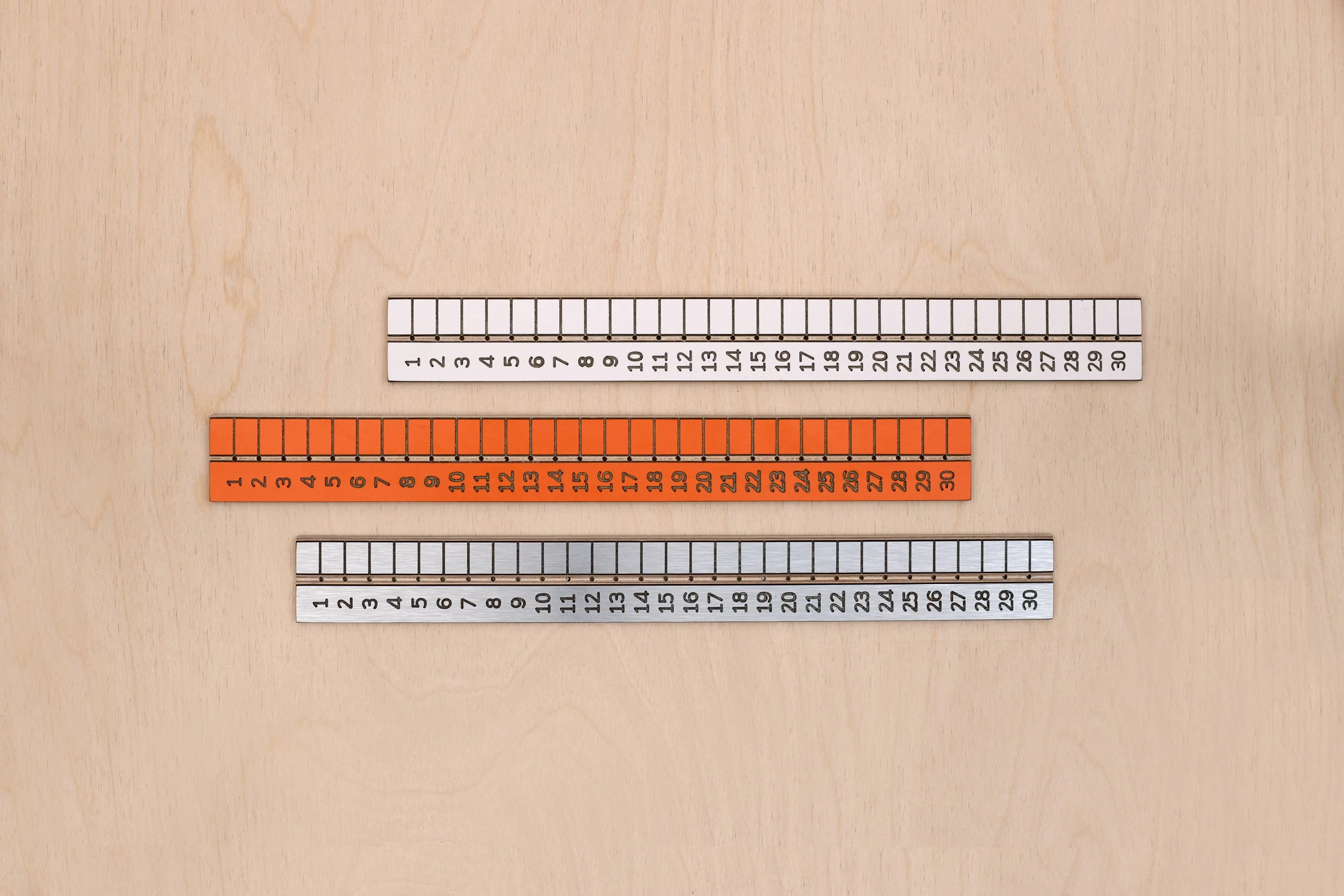 A set of three Magic Rulers from Lozi's £9.99 Collection made from waste materials