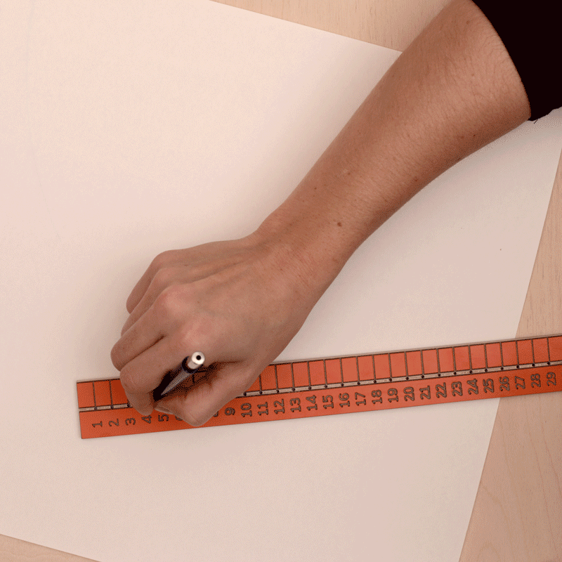 A gif of the Magic Ruler that doubles as a compass from Lozi's £9.99 Collection made from waste materials