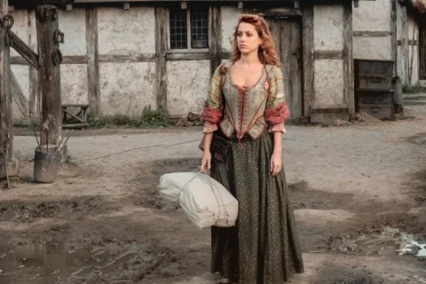 Feisty Verity (Niamh Walsh) fears she’s made a mistake coming to Jamestown when she’s confronted by Meredith Rutter.