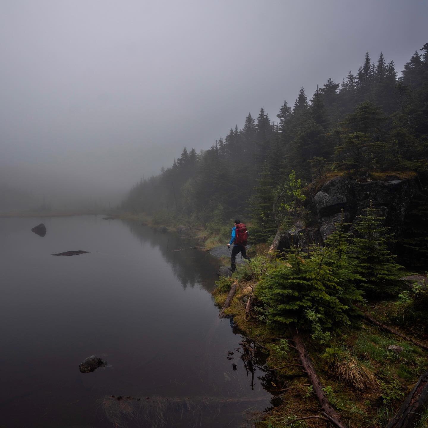 Lake Tear of the Clouds - source of the mighty Hudson River. 

It&rsquo;s difficult to fathom that all the water flowing down the western side of Manhattan starts at this misty alpine tarn. It was harder even to reach. But around lunchtime on day two