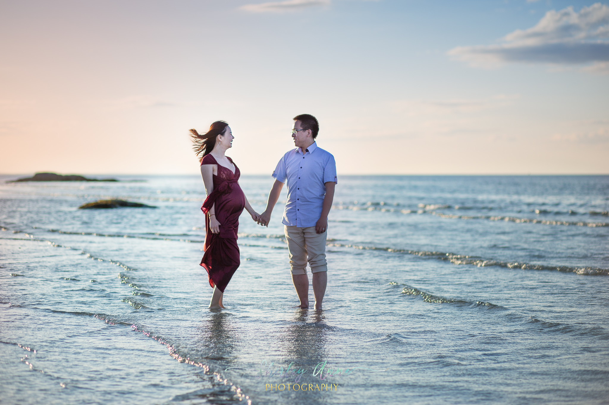 maternity session with couple