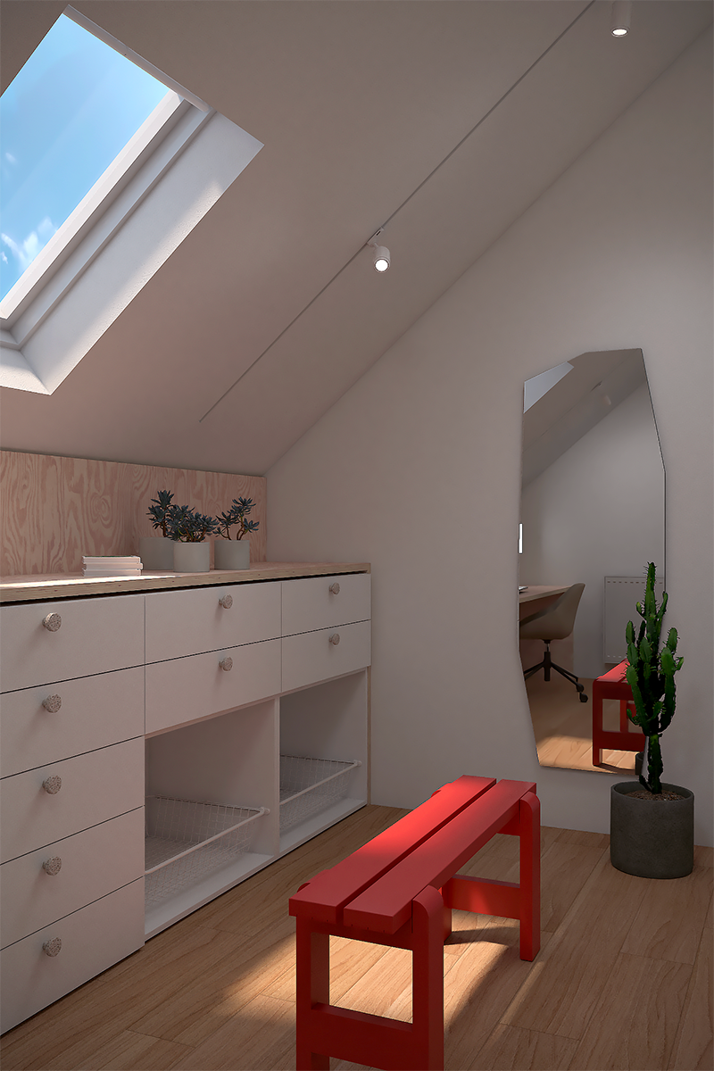 Transformation créative d'un meuble de rangement Ikea en un dressing dressing sur-mesure élégant et économique par l'agence mökki mökki.