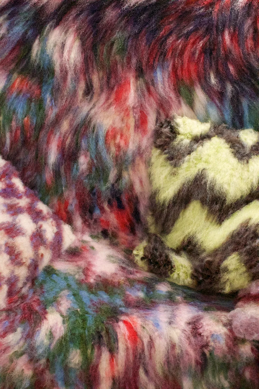 Broken Lake Rug sofa Detail