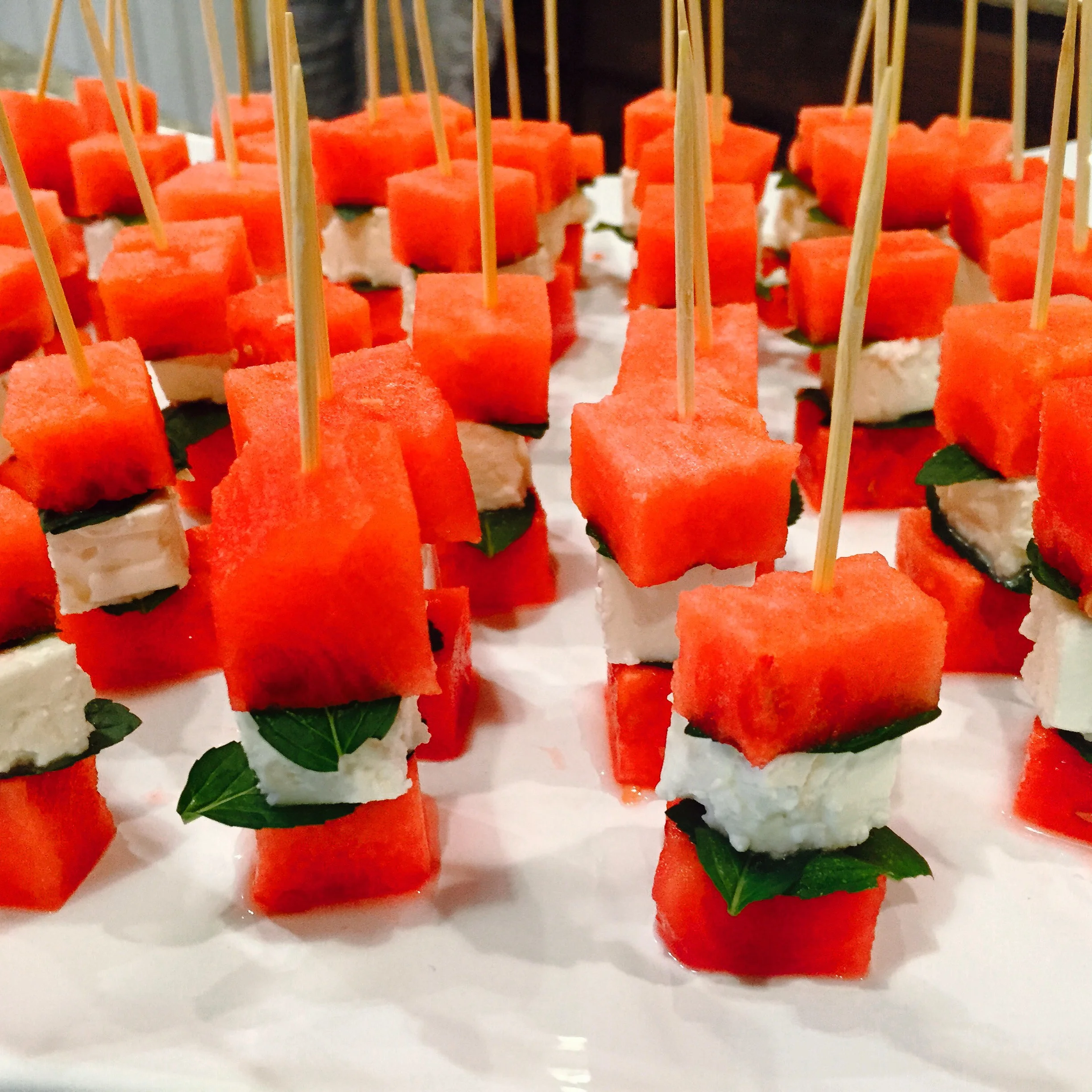 Watermelon Feta Mint Picks