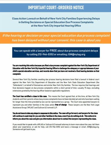 Important Legal Notice for Parents