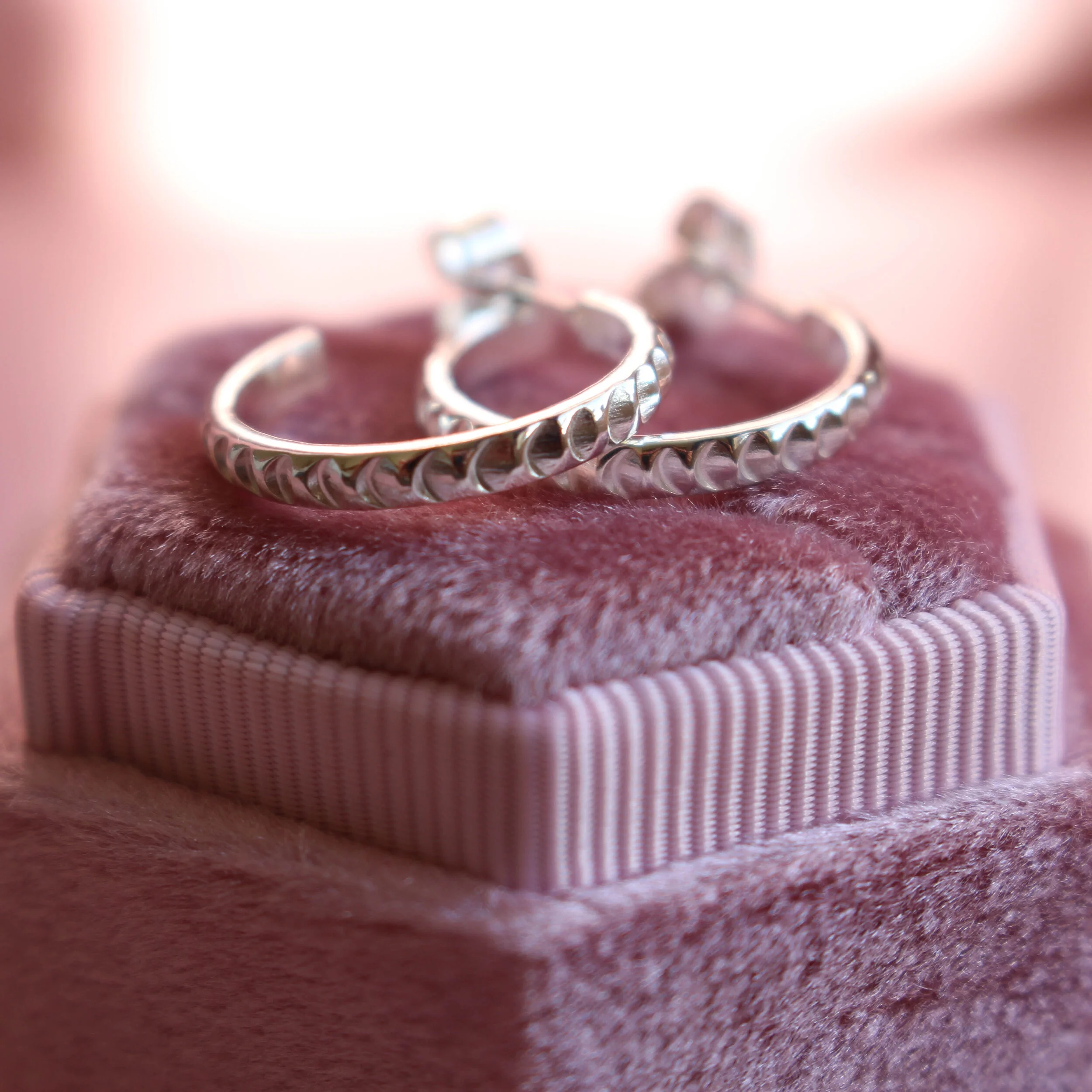 Sparkle mini stud hoops *made to order*