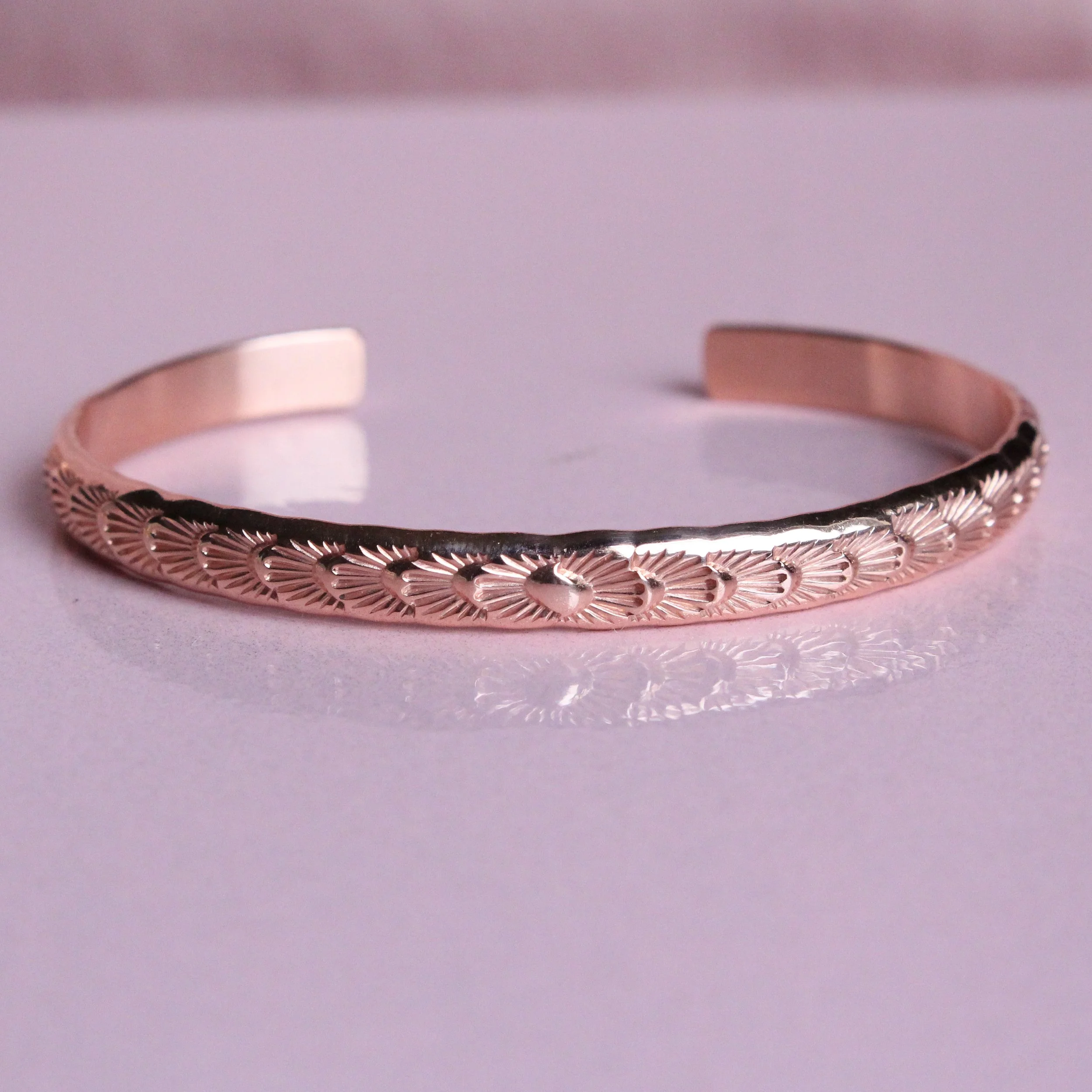 Sunrise copper cuff s/m (ready to ship)