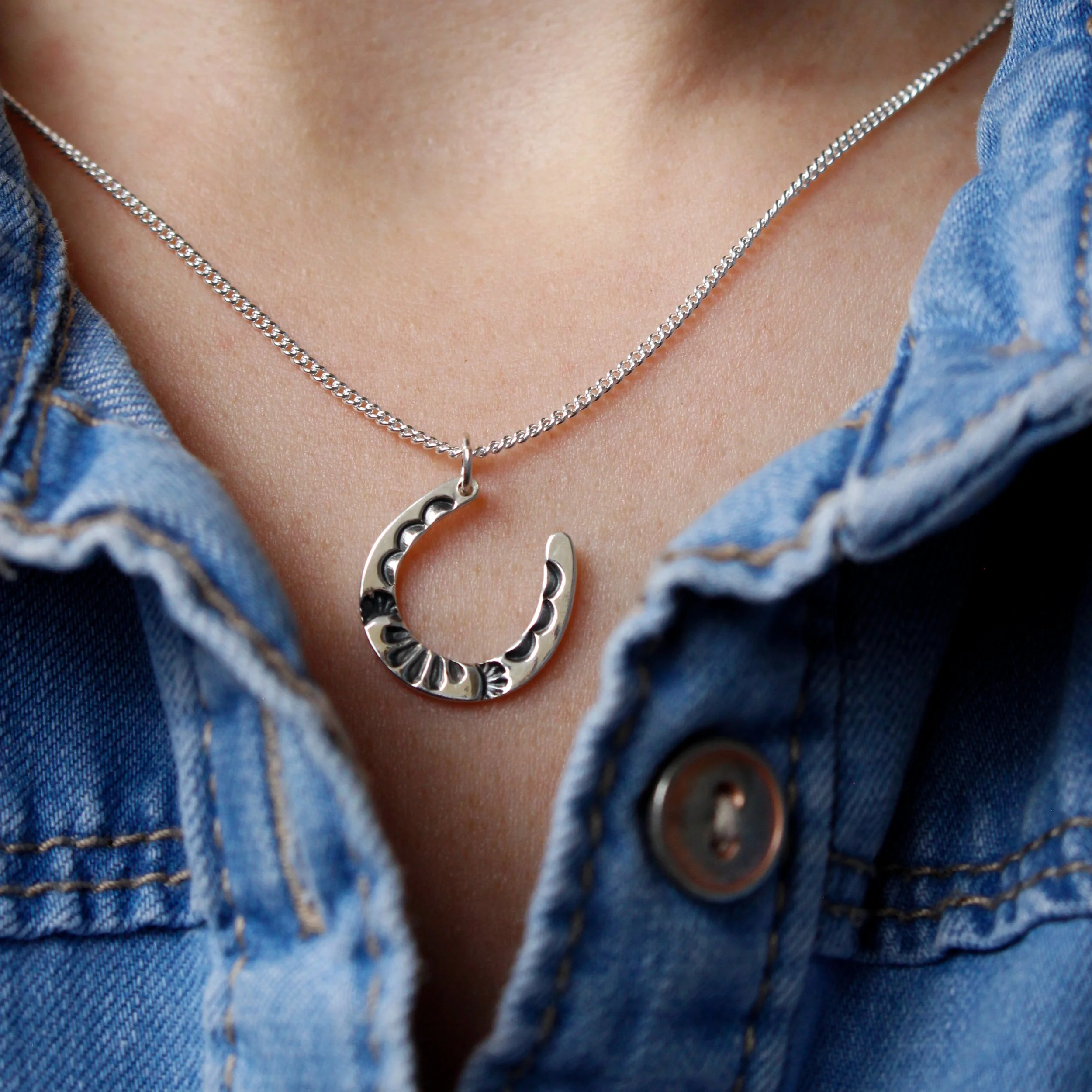 Lucky Horseshoe Pendant *made to order*