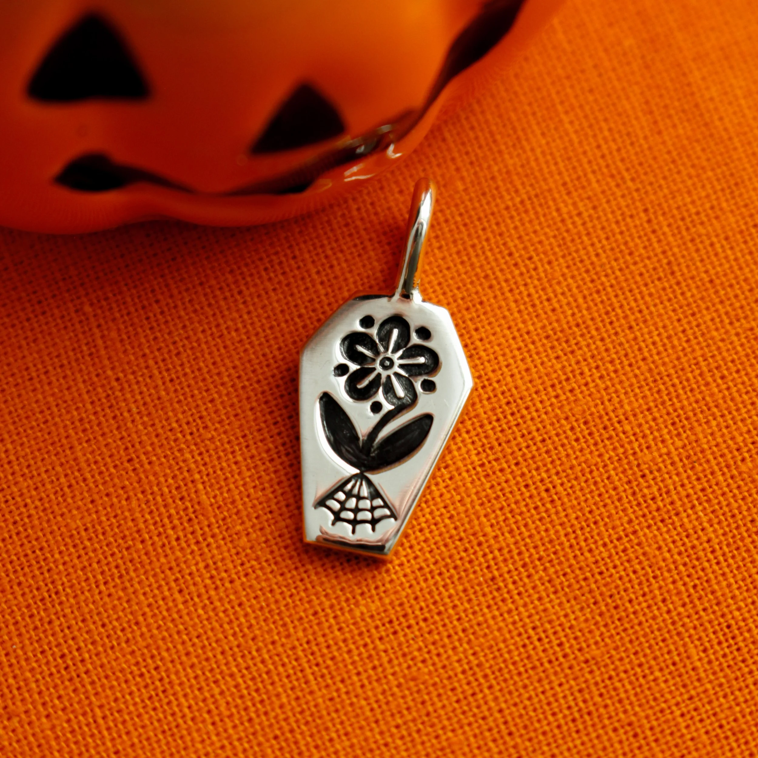 Forget me not coffin charm
