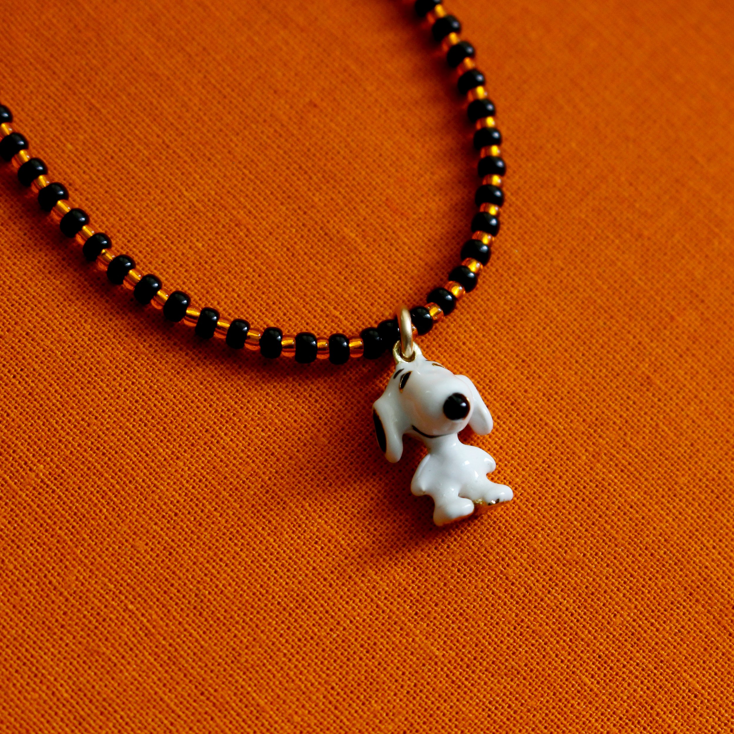 Lucky pup Halloween necklace