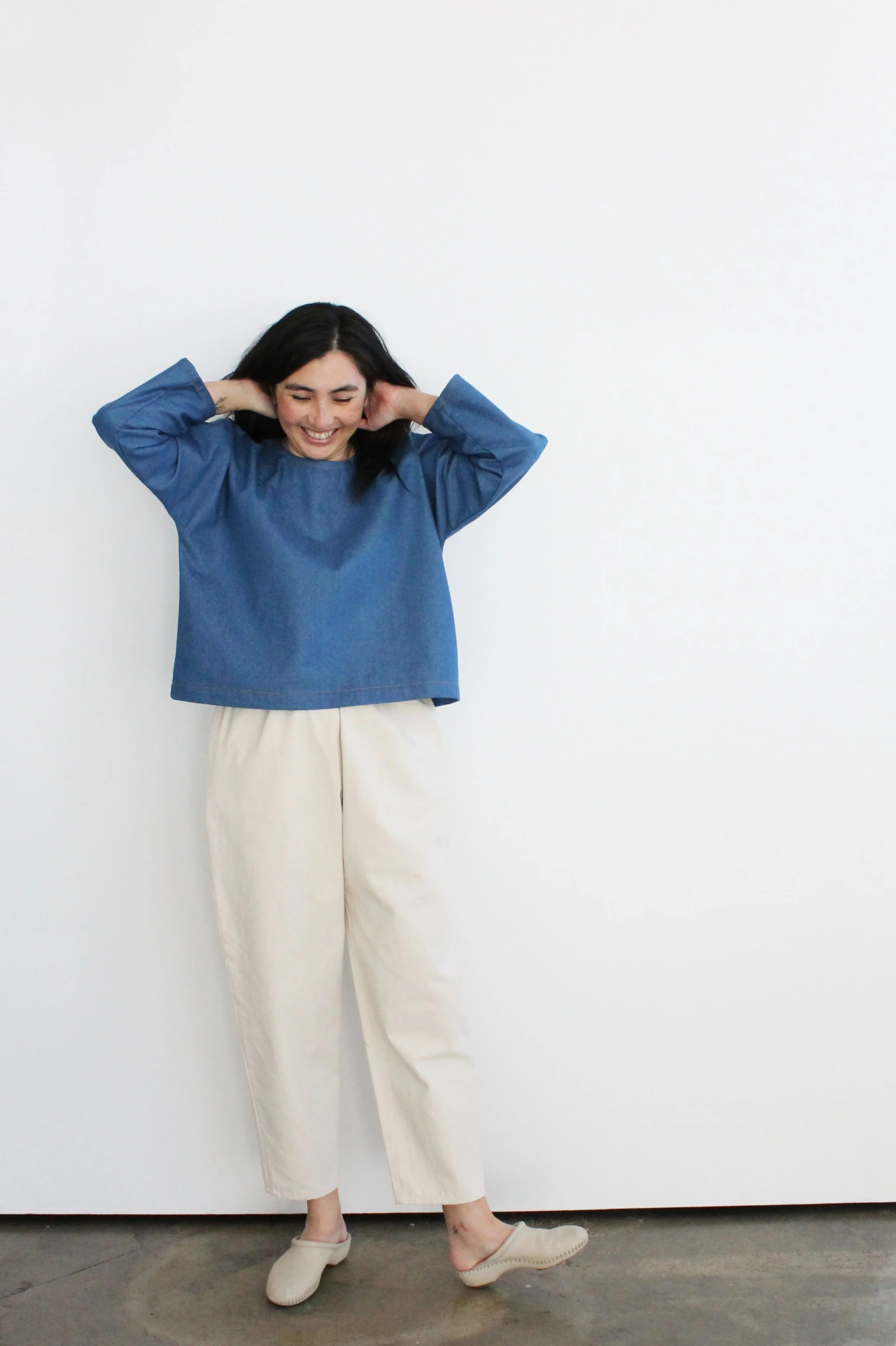 pant 1 in cotton canvas (tea)