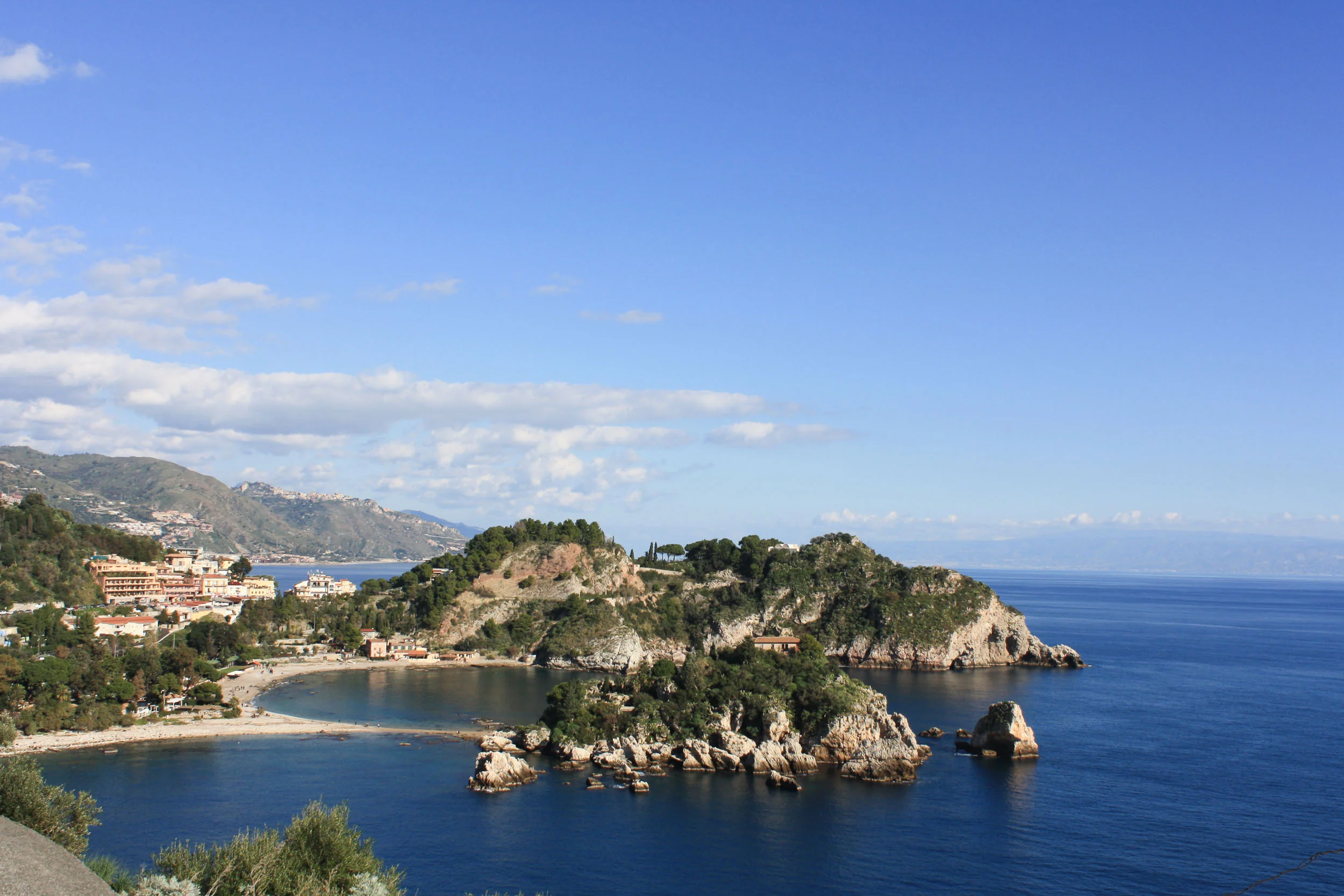 View from La Prora towards Isola Bella