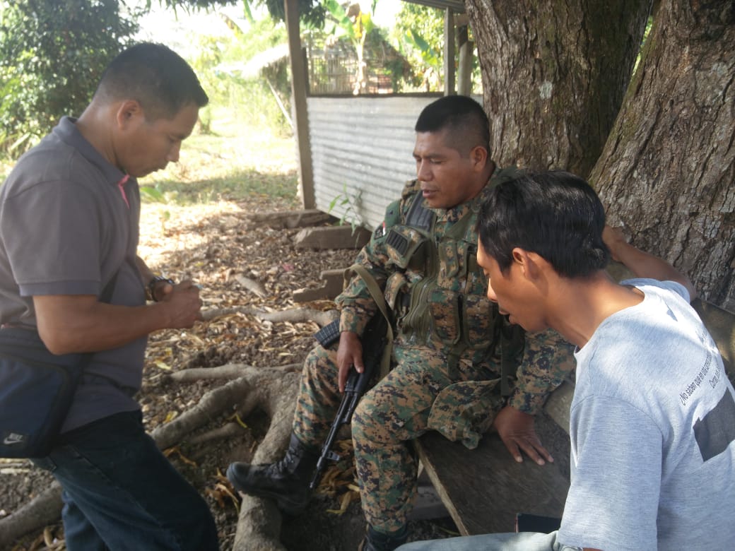 Praying with a border official