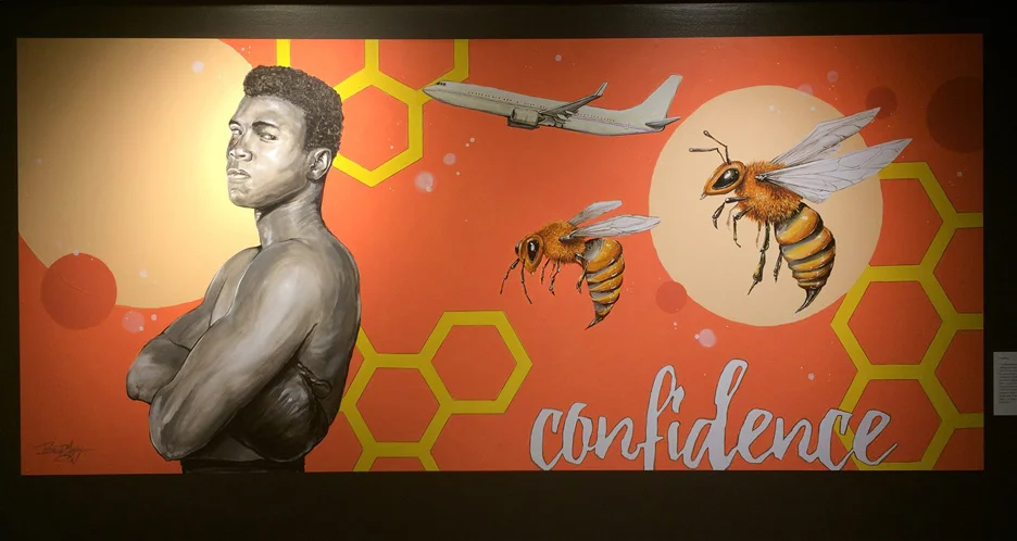 Mural painted for the Muhammad Ali Center and the Humanitarian Awards in Louisville, KY