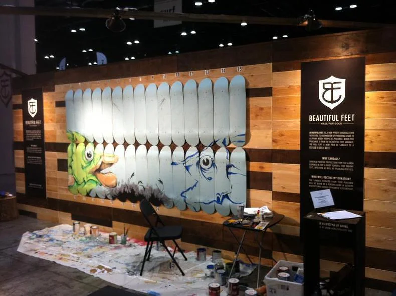 Painted live at the Surf Expo in Orlando, FL with the organization Beautiful Feet - Working with poverty worldwide