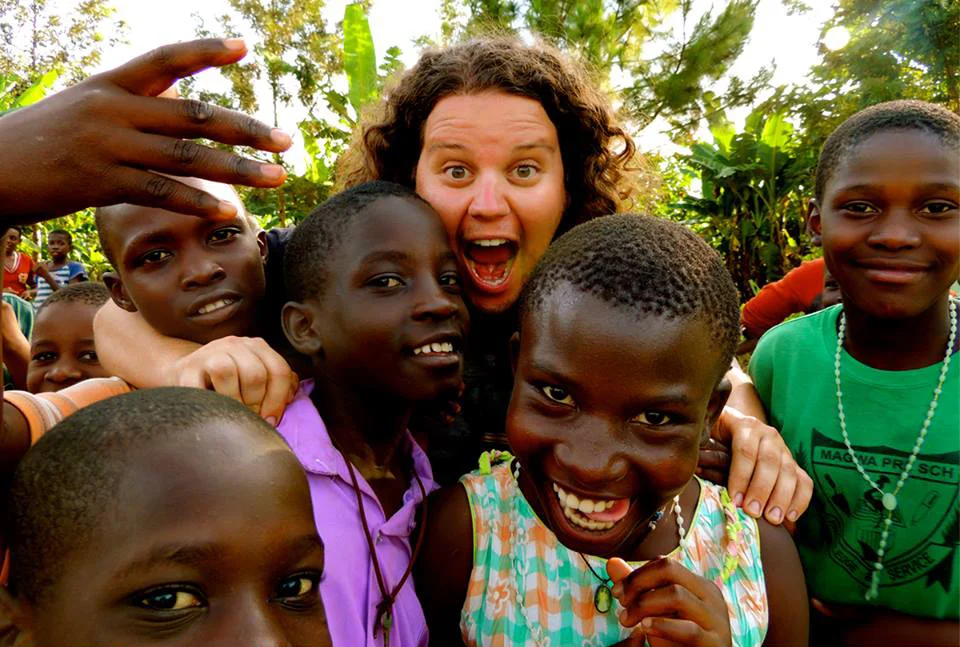 Working and having fun with the kids in Uganda, Africa