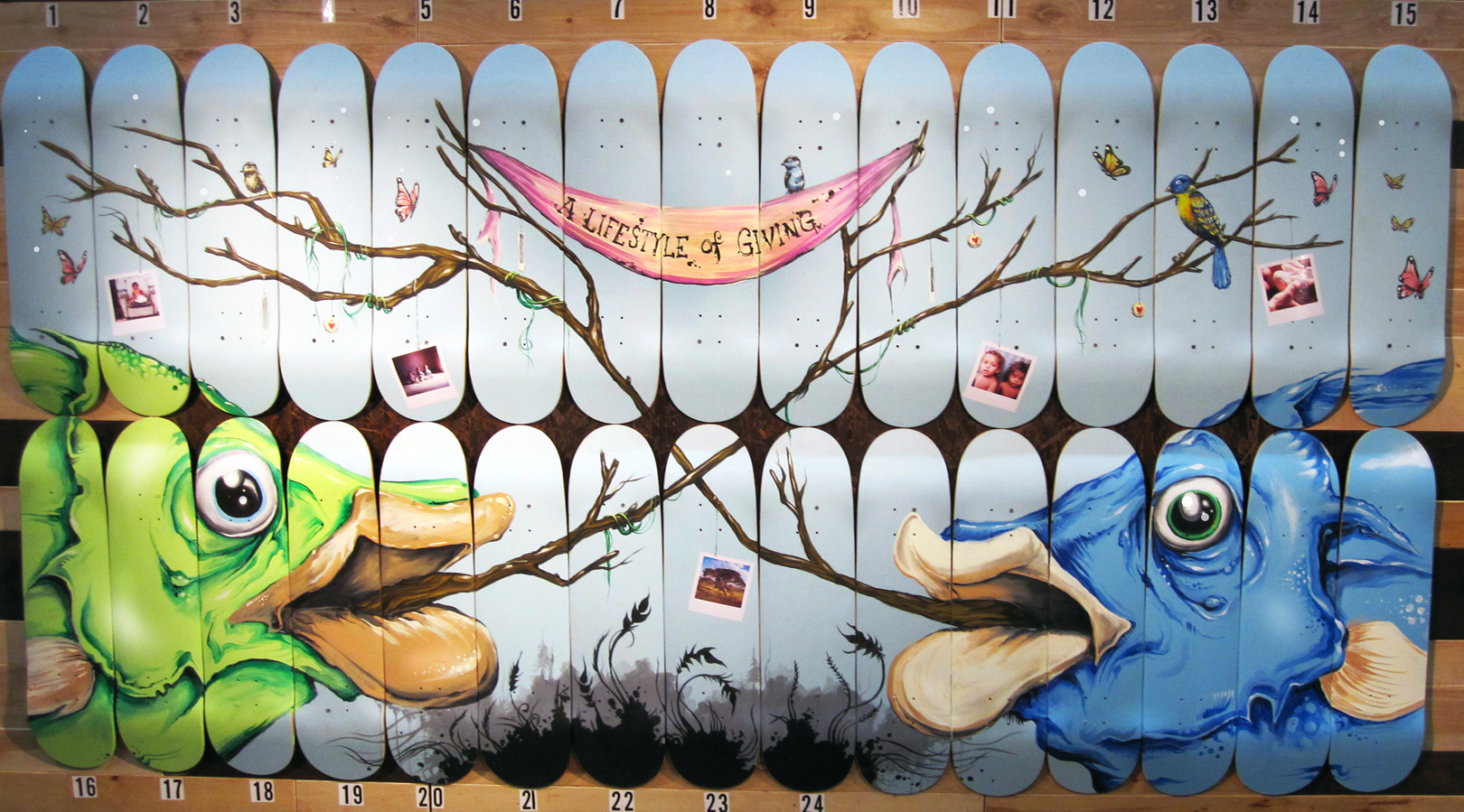 Painted live at the Surf Expo in Orlando, FL with the organization Beautiful Feet - Working with poverty worldwide