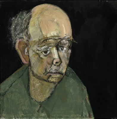 William Utermohlen, Self Portrait (Green), Oil on Canvas, 1997