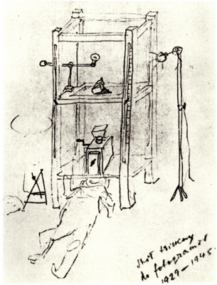 'Trick-table' 1929-45, for filming photograms, drawing c1950