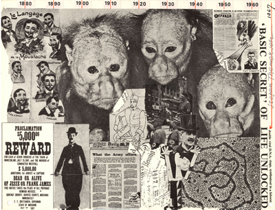 collage from Schwitters on a Time-chart, Typographica, 1967