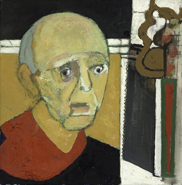 5 William Utermohlen, Self Portrait with Saw, Oil on Canvas, 1997.jpg