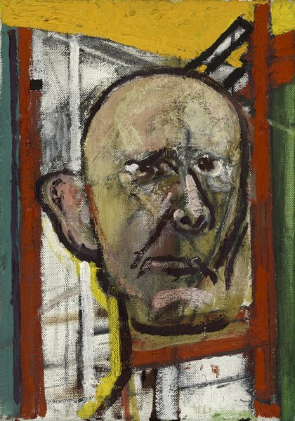 6 William Utermohlen, Self Portrait (with Easel), Oil on Canvas, 1998.jpg